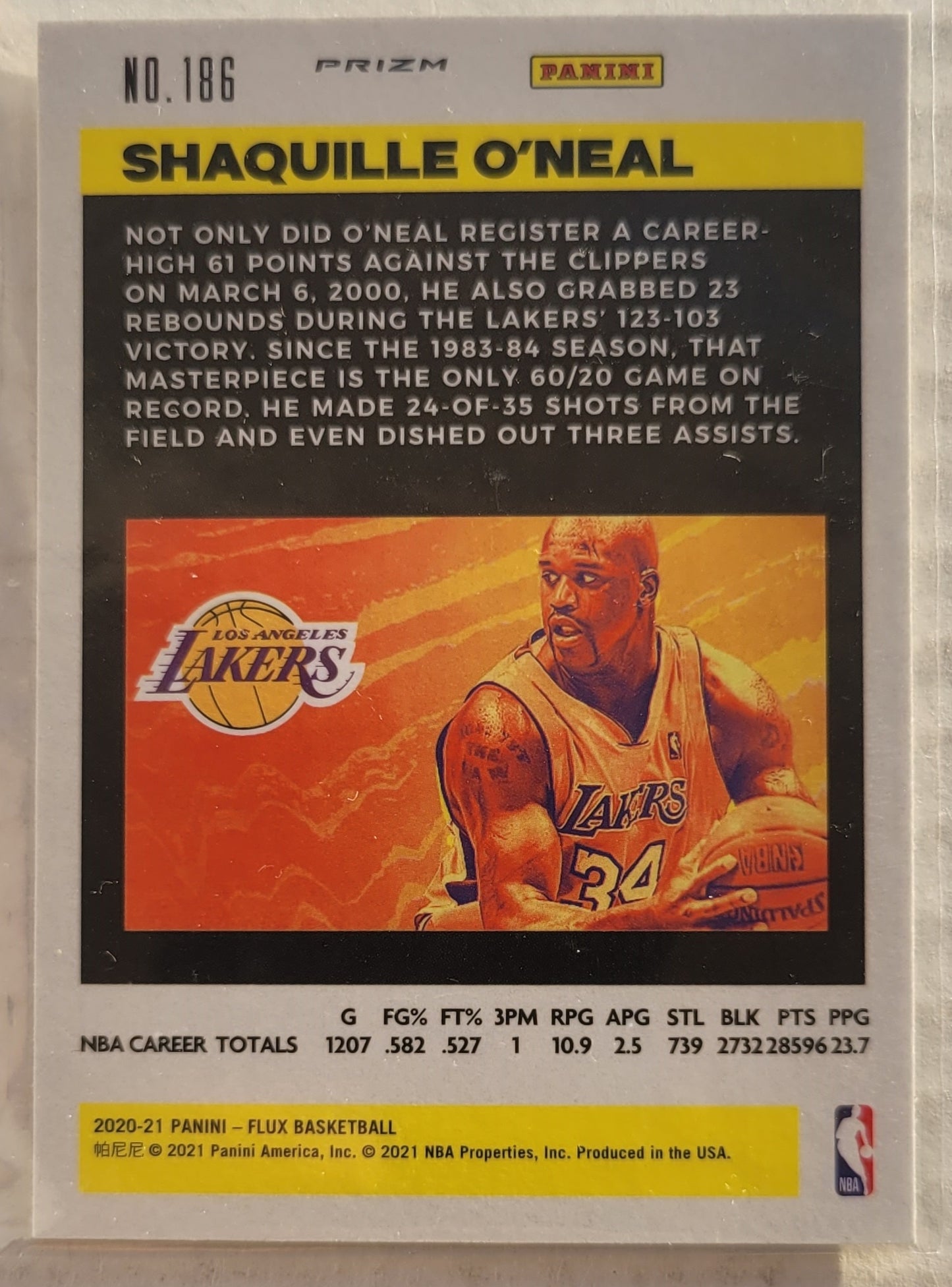 Shaquille O'Neal - 2020-21 Panini Flux Factory Pulsar #186