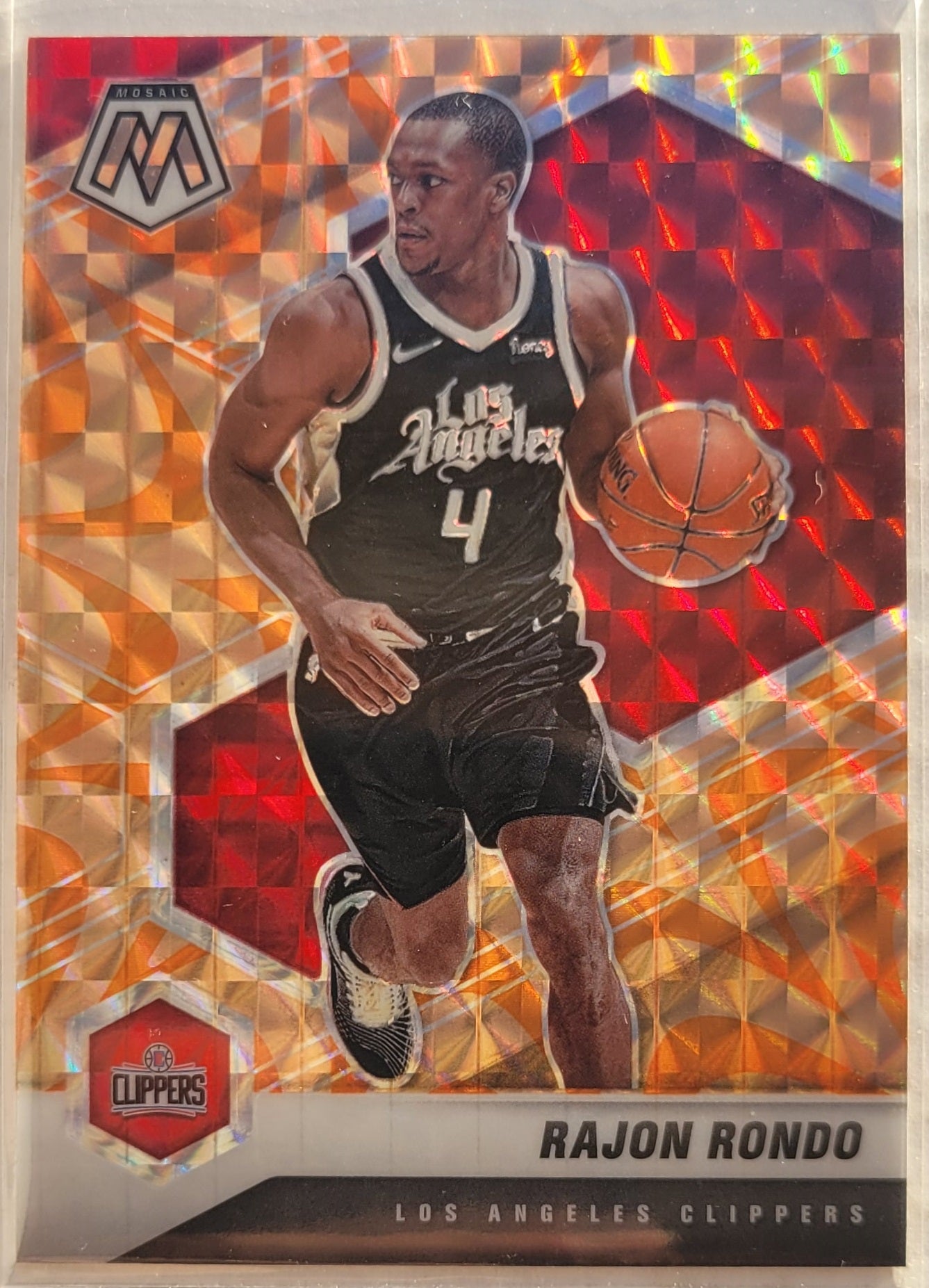 Rajon Rondo - 2020-21 Panini Mosaic Mosaic Reactive Orange #61