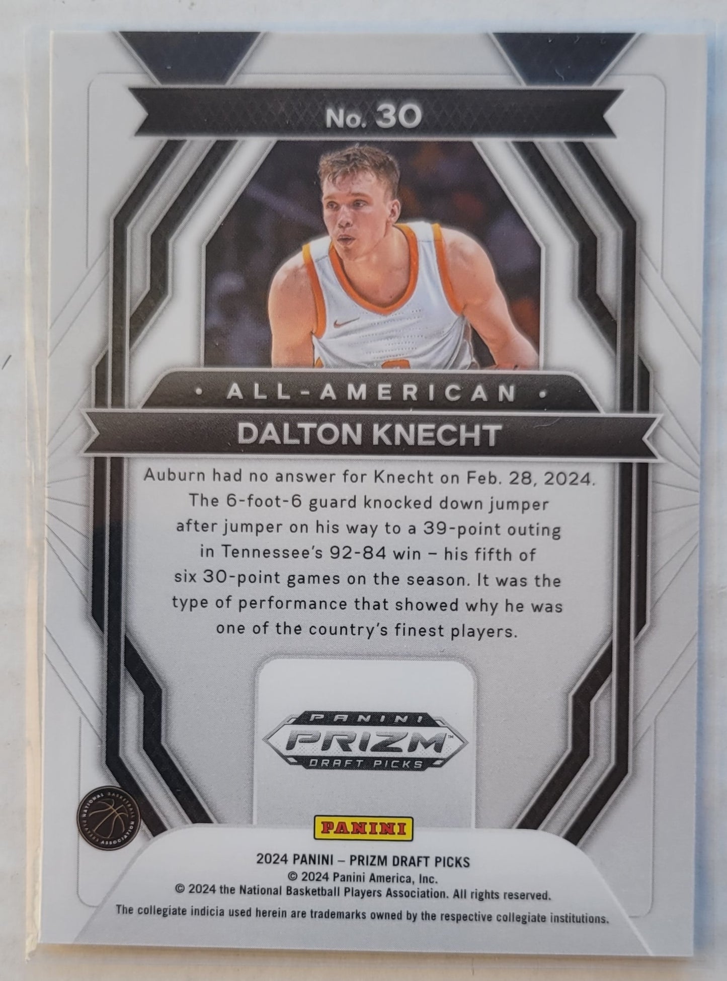 Dalton Knecht - 2024-25 Panini Prizm Draft Picks All-American #30