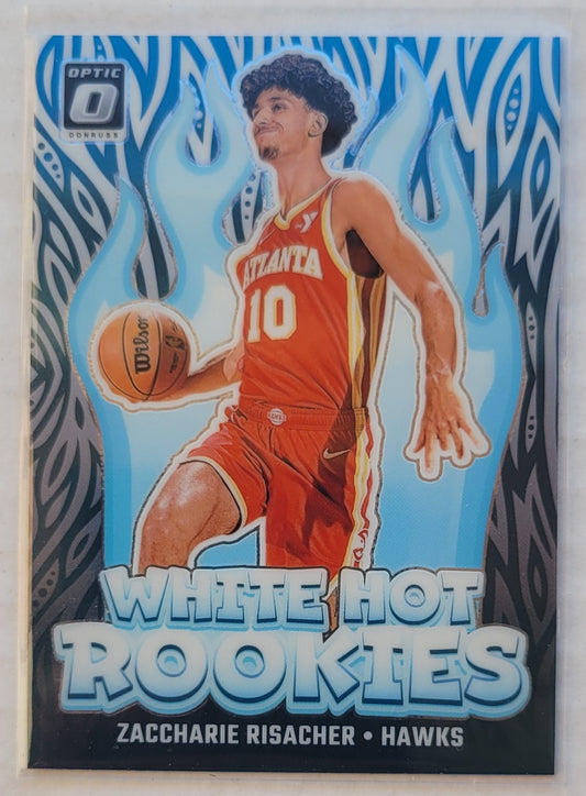 Zaccharie Risacher - 2024-25 Donruss Optic White Hot Rookies #4