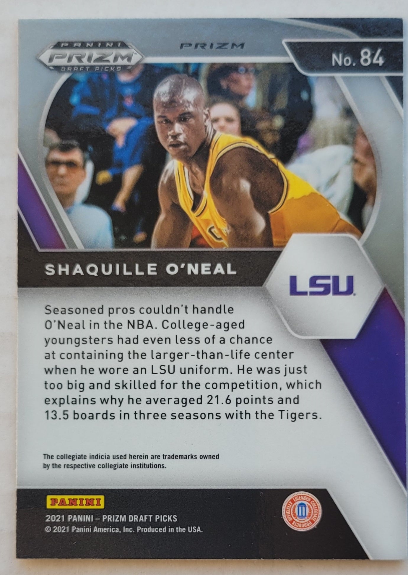 Shaquille O'Neal - 2021-22 Panini Prizm Draft Picks Prizms Orange Ice #84