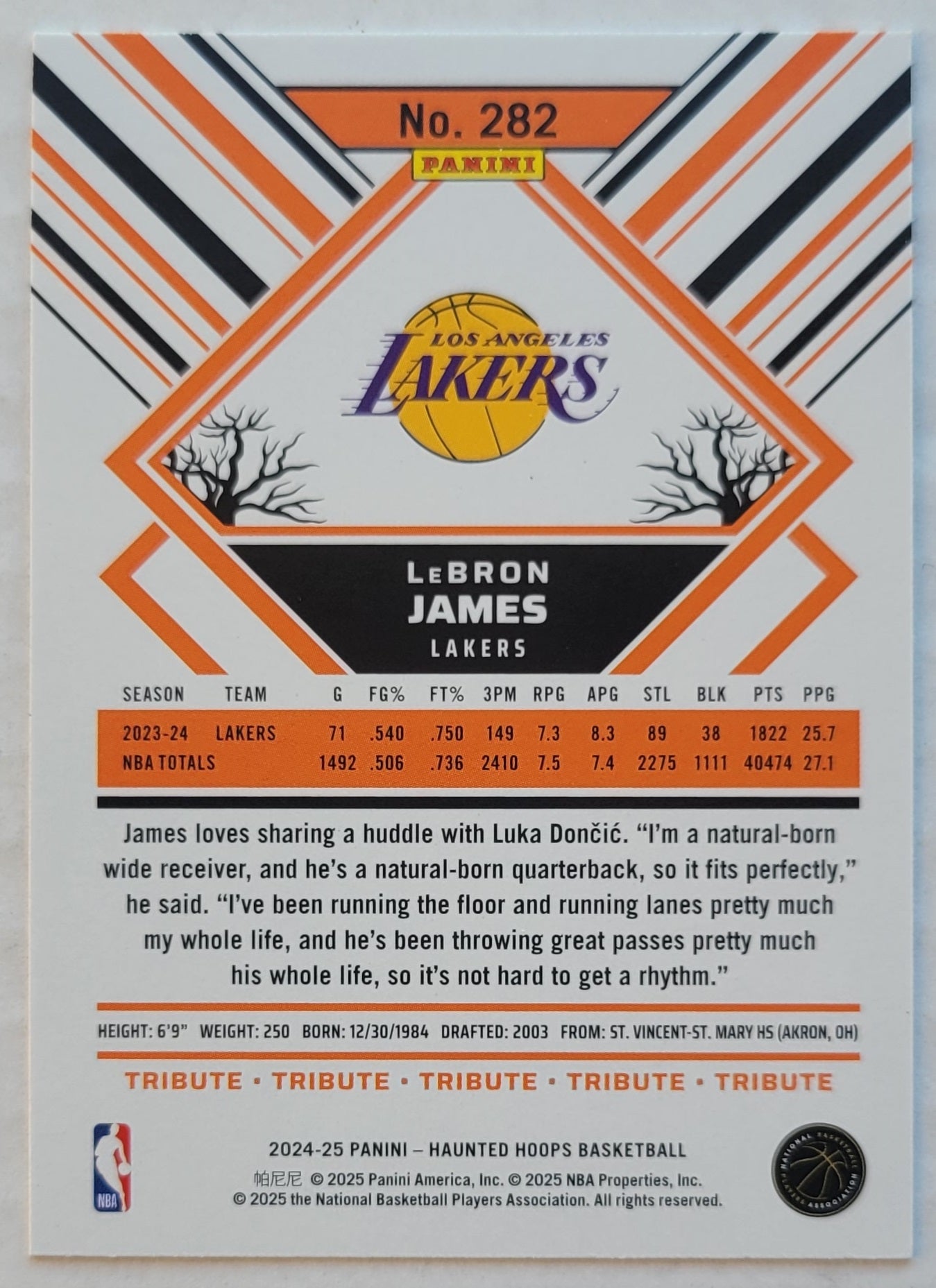 LeBron James - 2024-25 Hoops Haunted Hoops #282