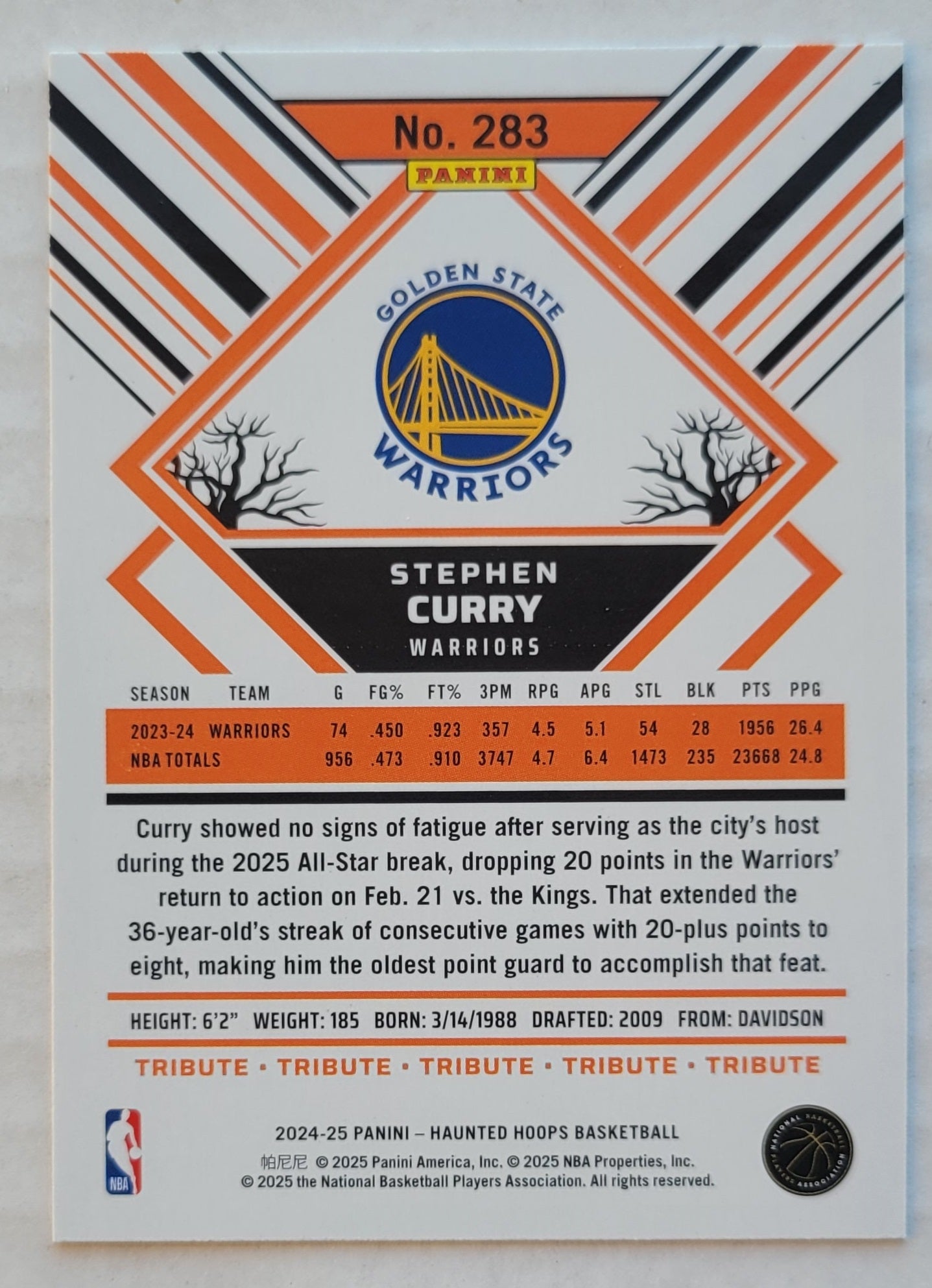 Stephen Curry - 2024-25 Hoops Haunted Hoops #283