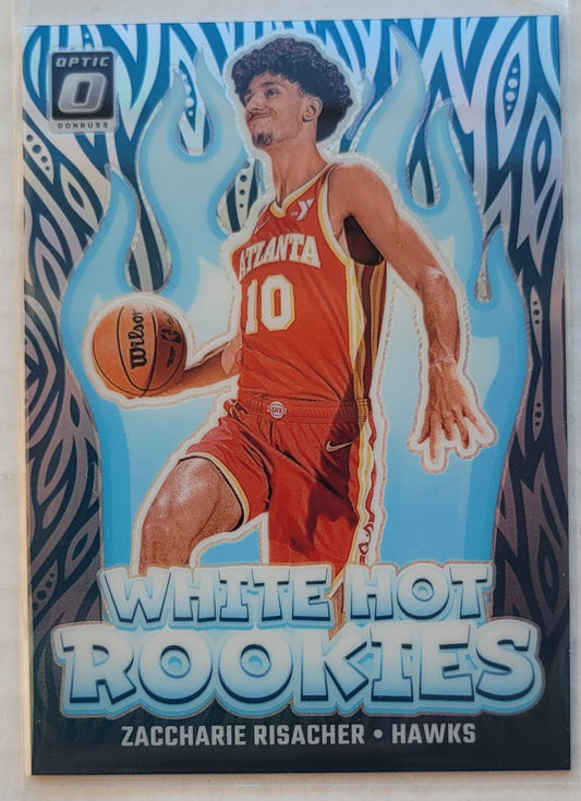 Zaccharie Risacher - 2024-25 Donruss Optic White Hot Rookies Holo #4