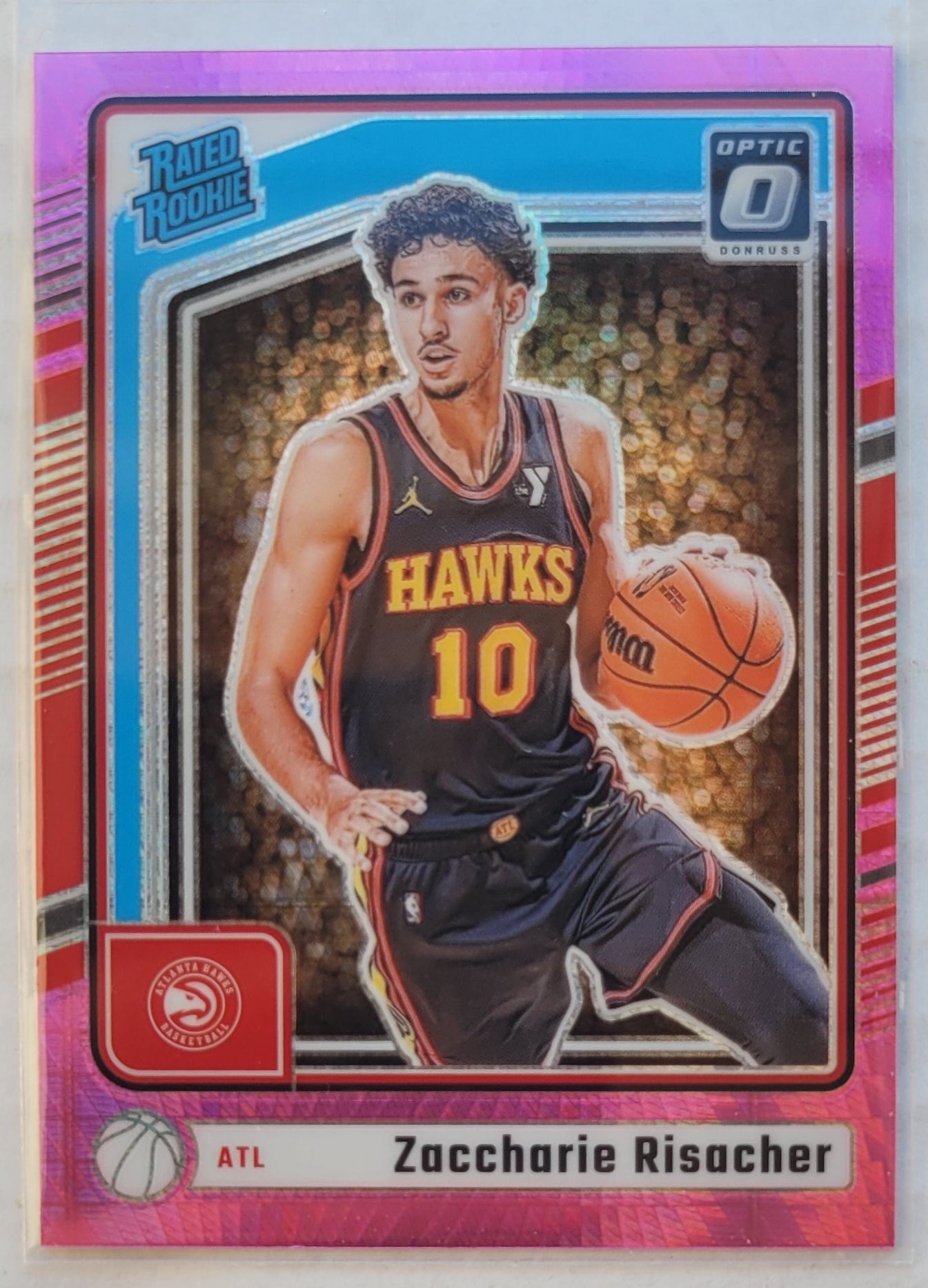 Zaccharie Risacher - 2024-25 Donruss Optic Hyper Pink #268 RR RC