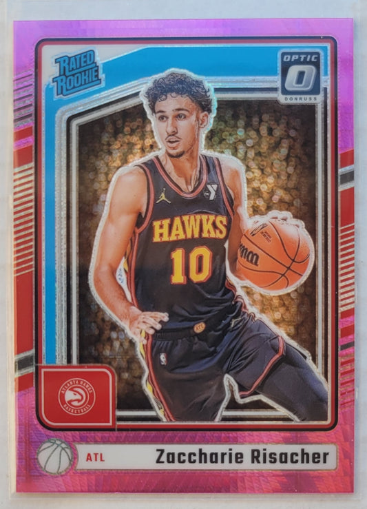 Zaccharie Risacher - 2024-25 Donruss Optic Hyper Pink #268 RR RC