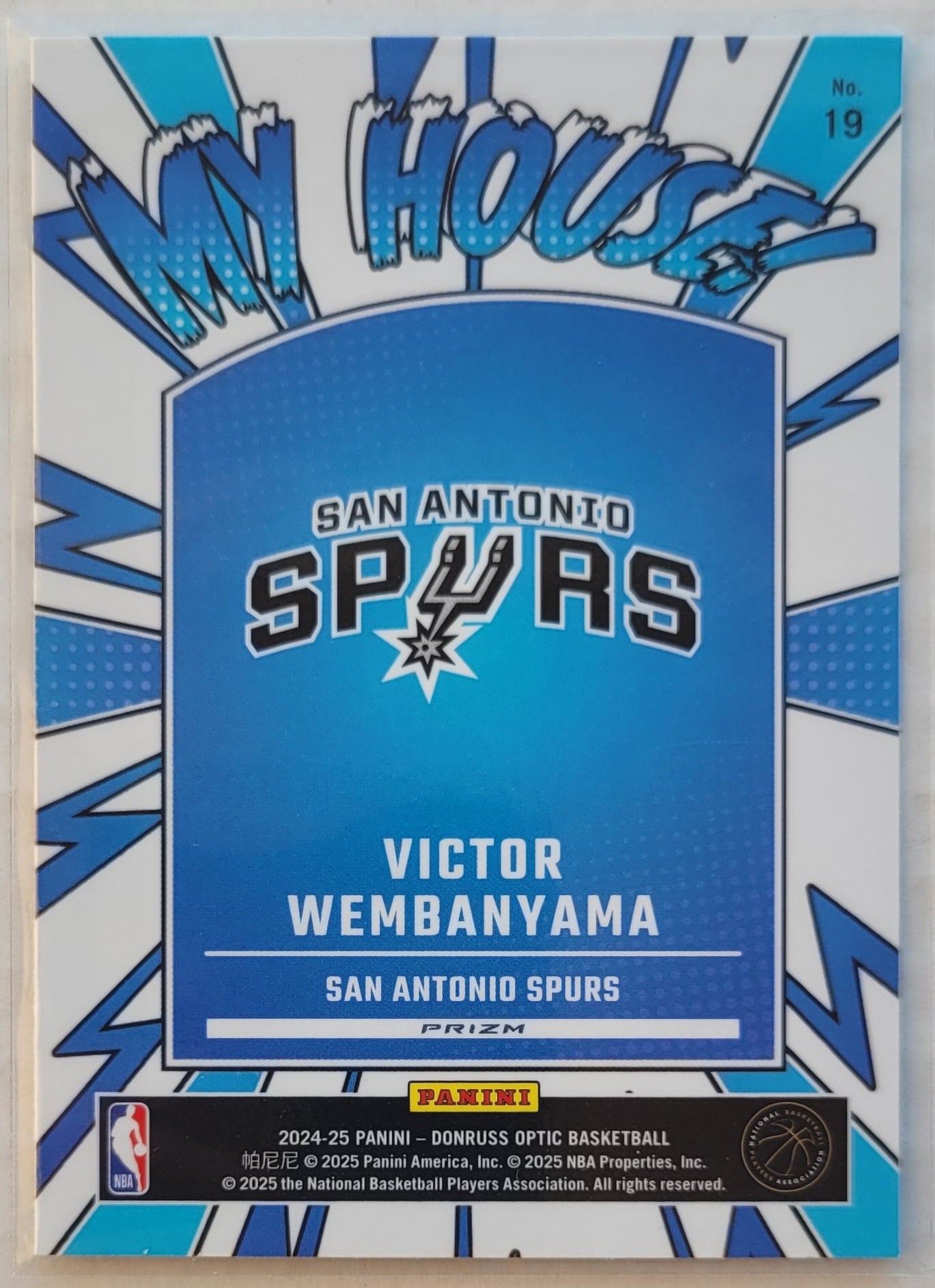 Victor Wembanyama - 2024-25 Donruss Optic My House Holo #19