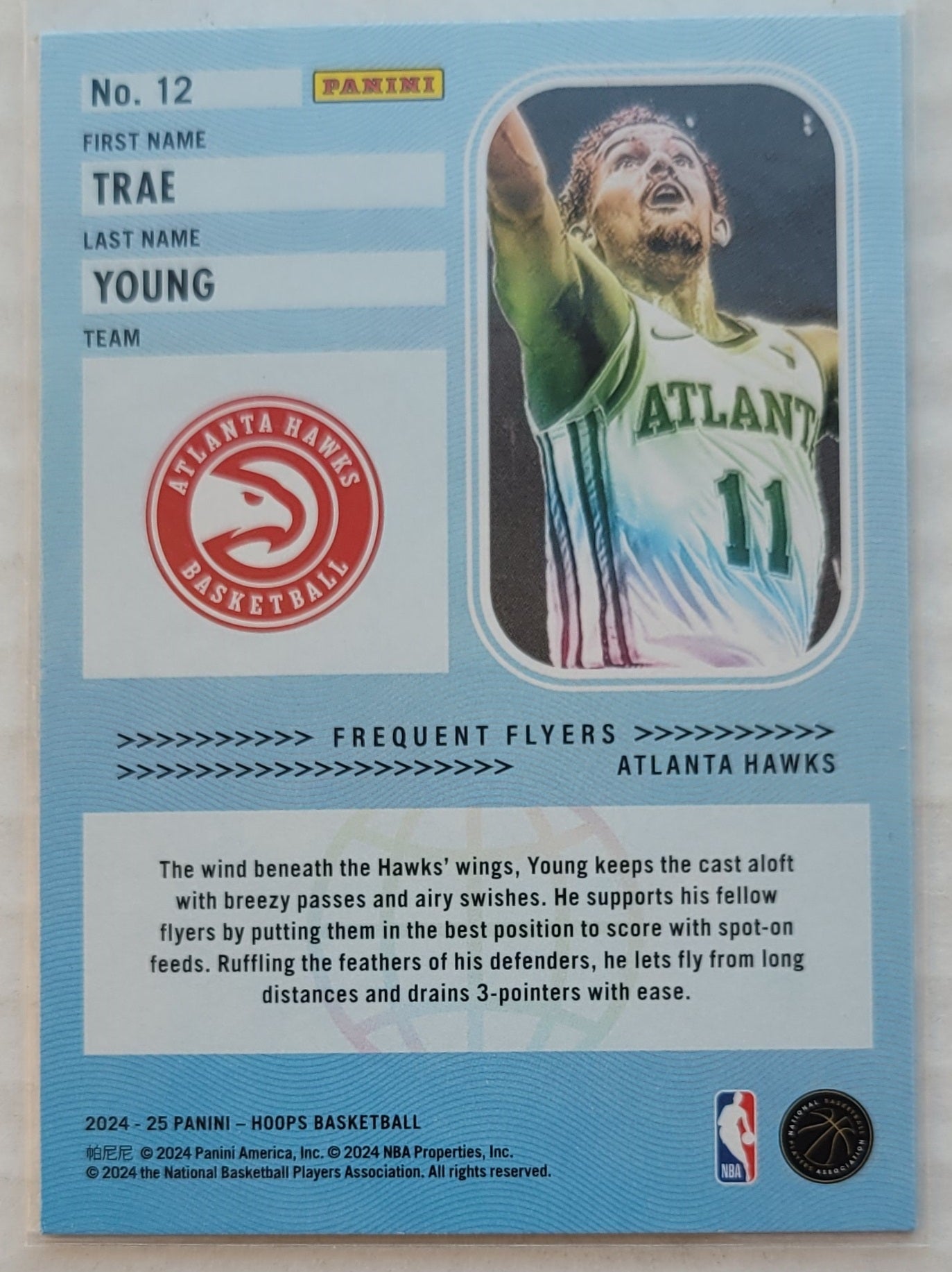 Trae Young - 2024-25 Hoops Frequent Flyers Winter Holo #12