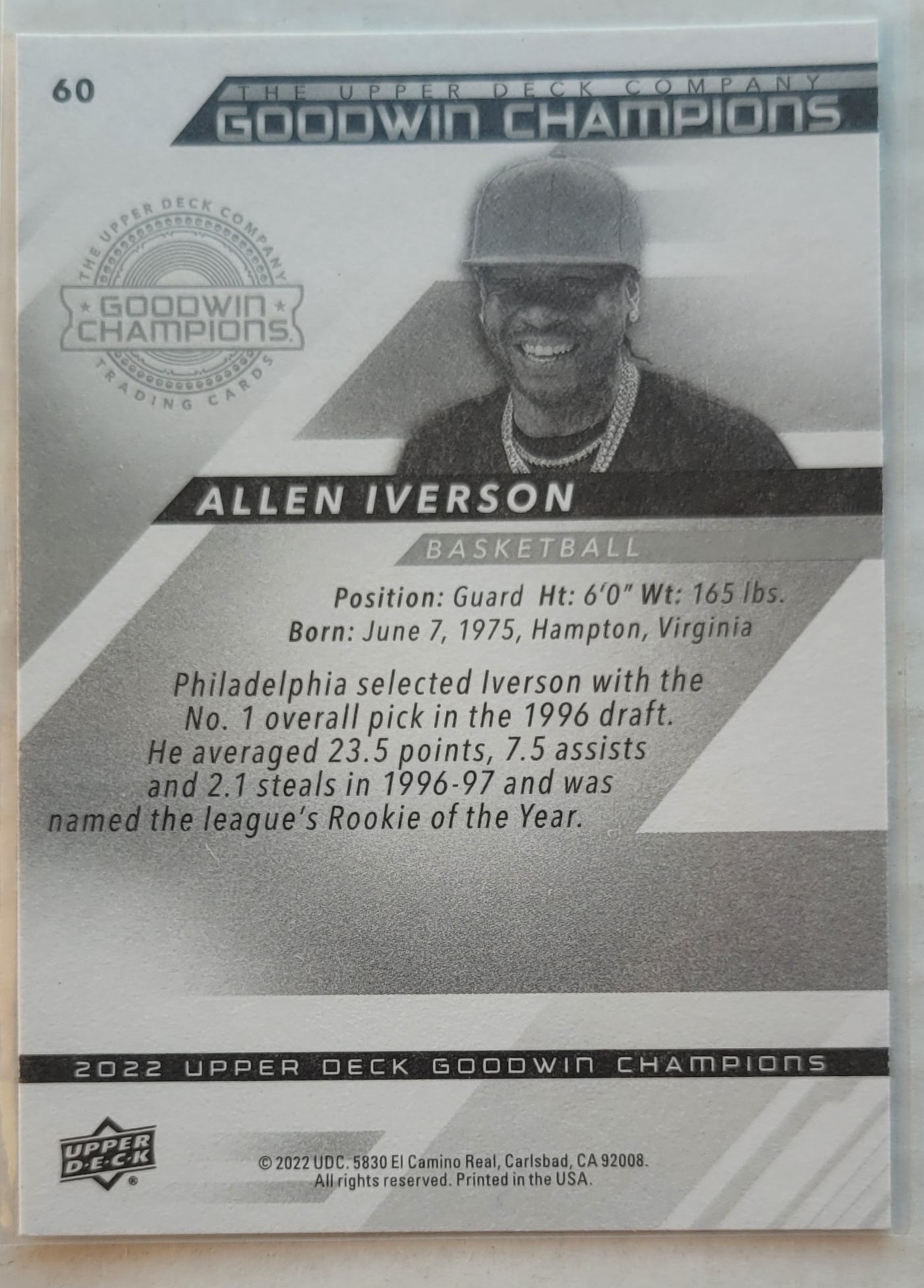 Allen Iverson - 2022 Upper Deck Goodwin Champions #60
