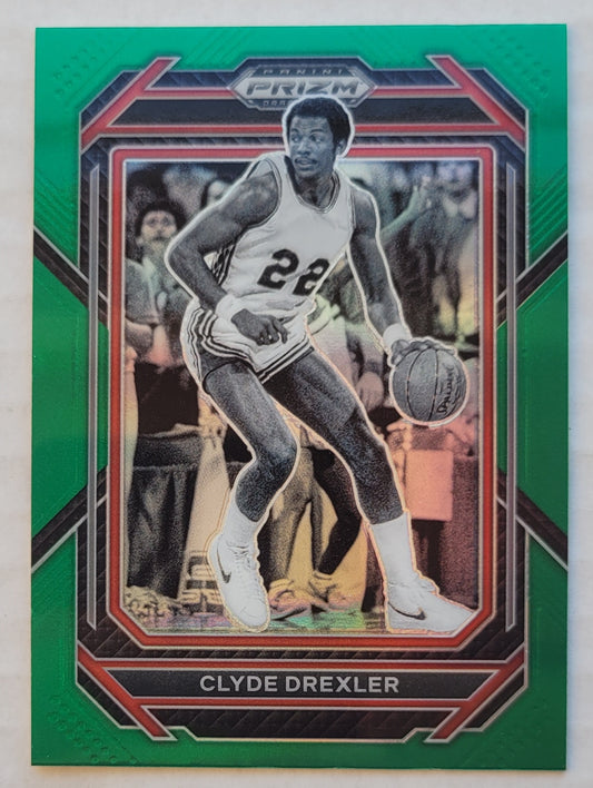 Clyde Drexler - 2023-24 Panini Prizm Draft Picks Prizms Green #91