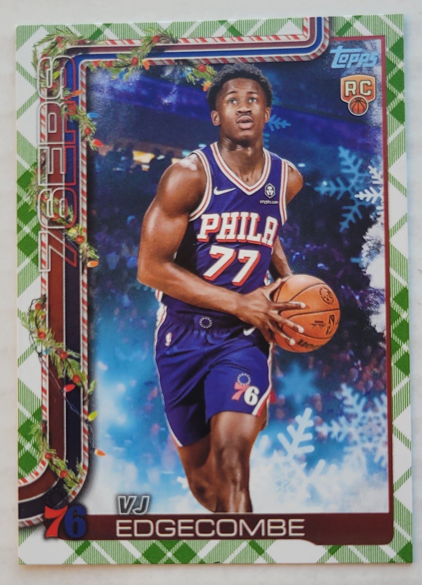 VJ Edgecombe - 2025-26 Topps Holiday Plaid #H163 RC