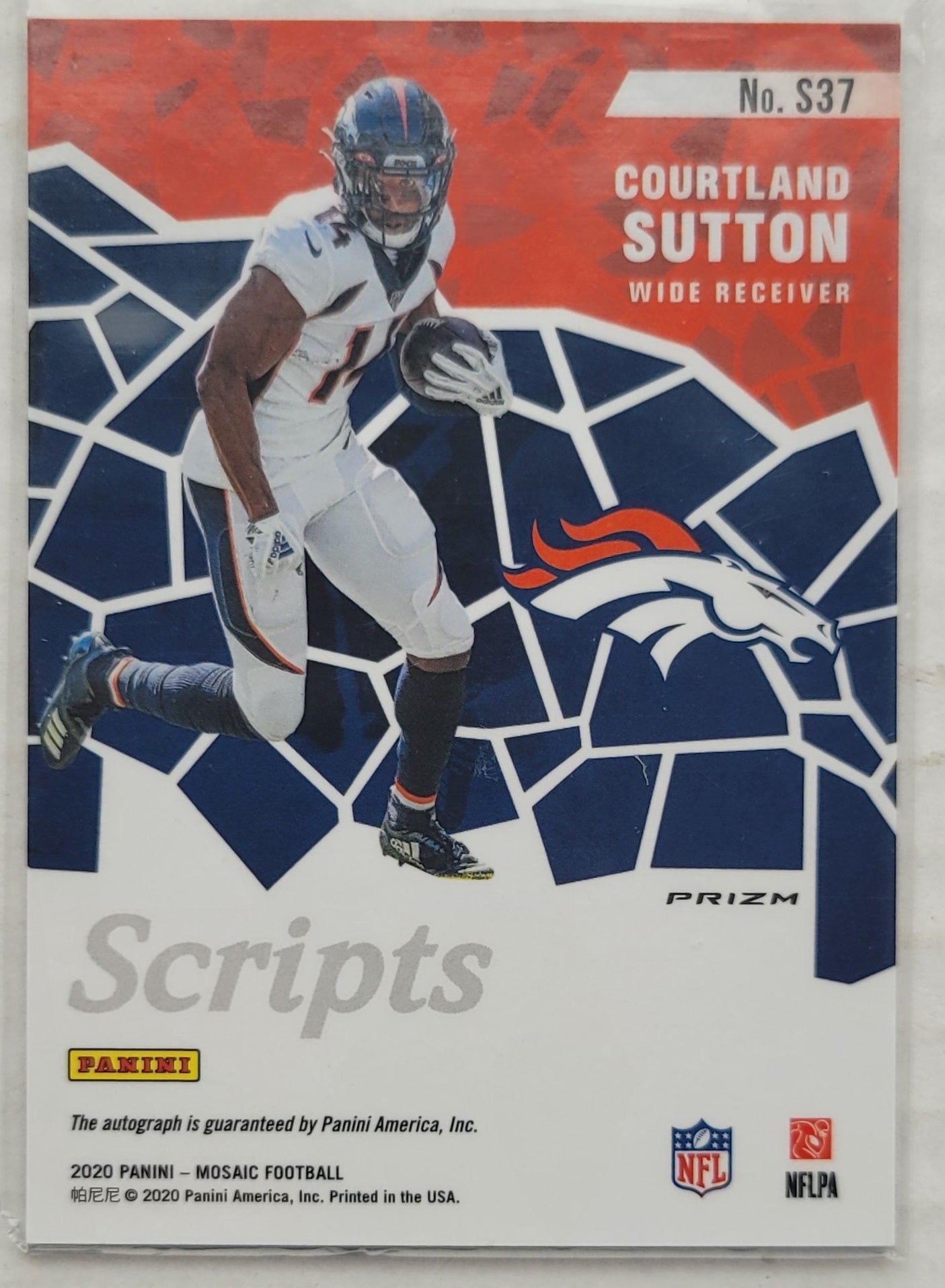 Courtland Sutton - 2020 Panini Mosaic Scripts #37