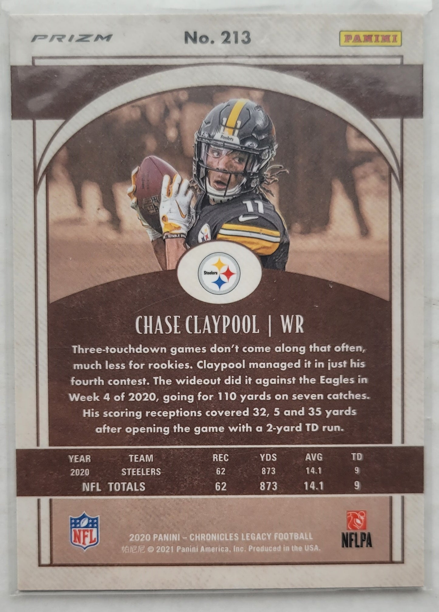 Chase Claypool - 2020 Panini Legacy Silver #213 CHRONICLES RC
