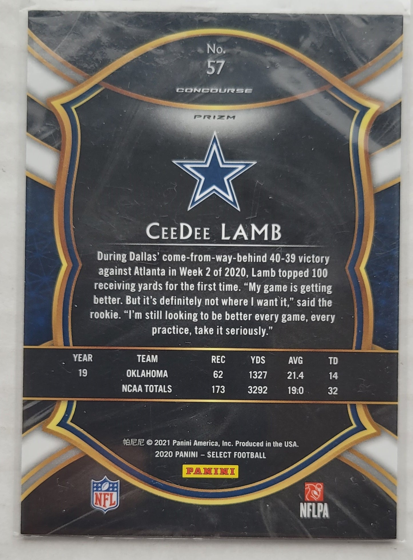 CeeDee Lamb - 2020 Select #57 RC