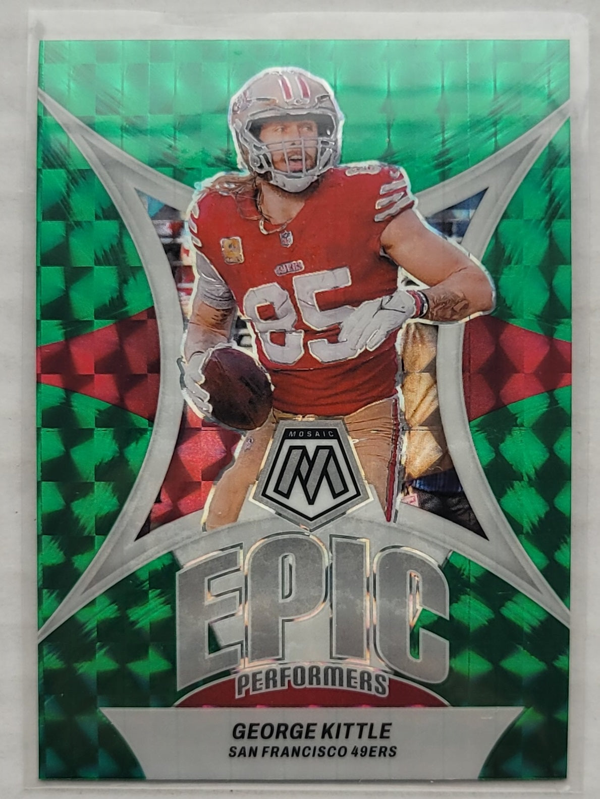 George Kittle - 2024 Panini Mosaic Epic Performers Mosaic Green #9