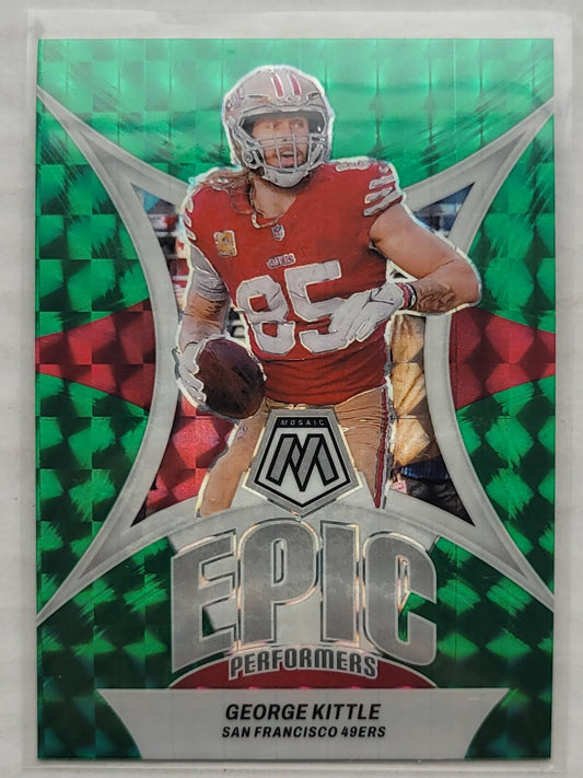 George Kittle - 2024 Panini Mosaic Epic Performers Mosaic Green #9