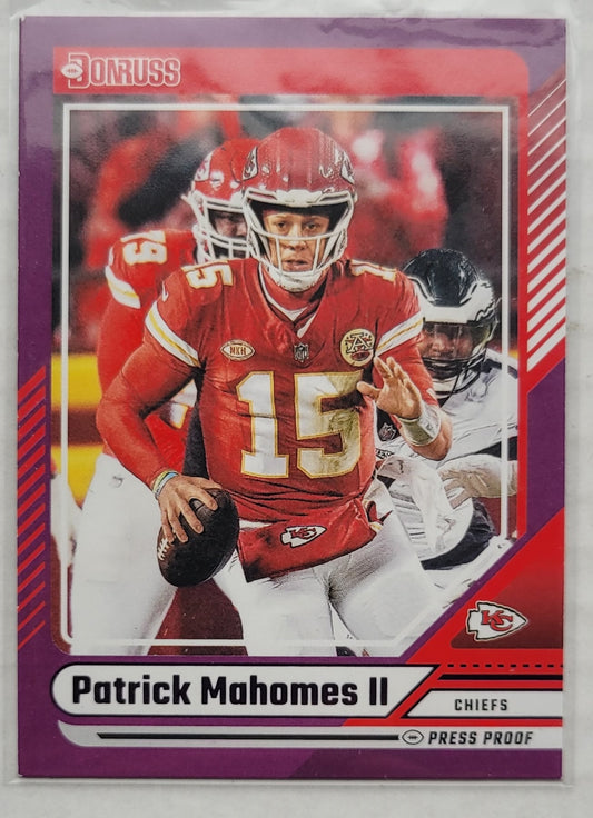 Patrick Mahomes II - 2024 Donruss Press Proof Purple #100