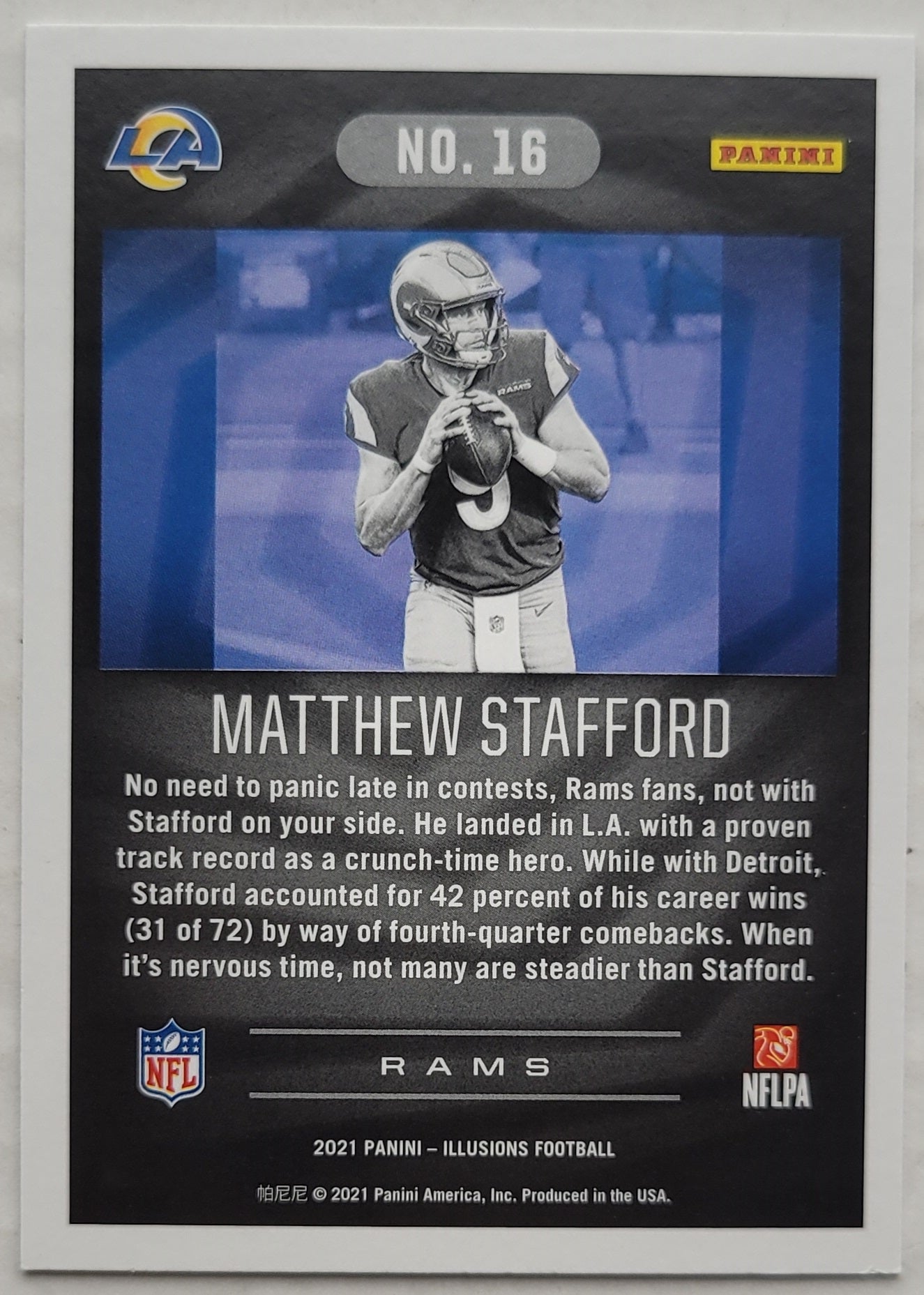 Matthew Stafford - 2021 Panini Illusions #16