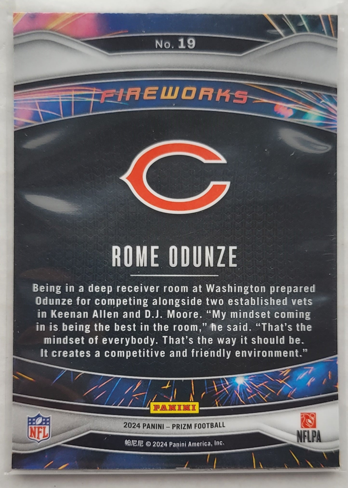 Rome Odunze - 2024 Panini Prizm Fireworks #19