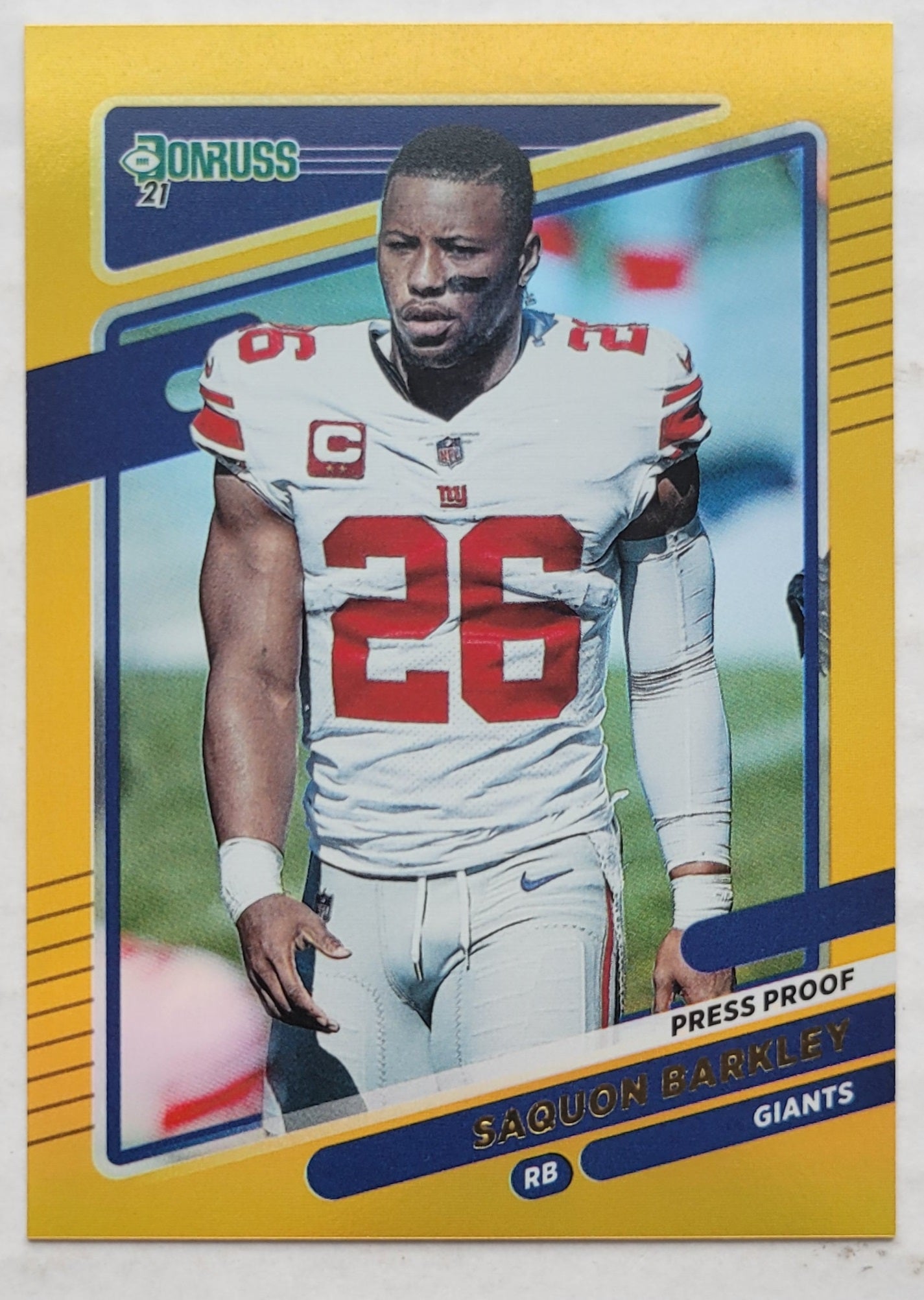 Saquon Barkley - 2021 Donruss Press Proof Premium #79B VAR