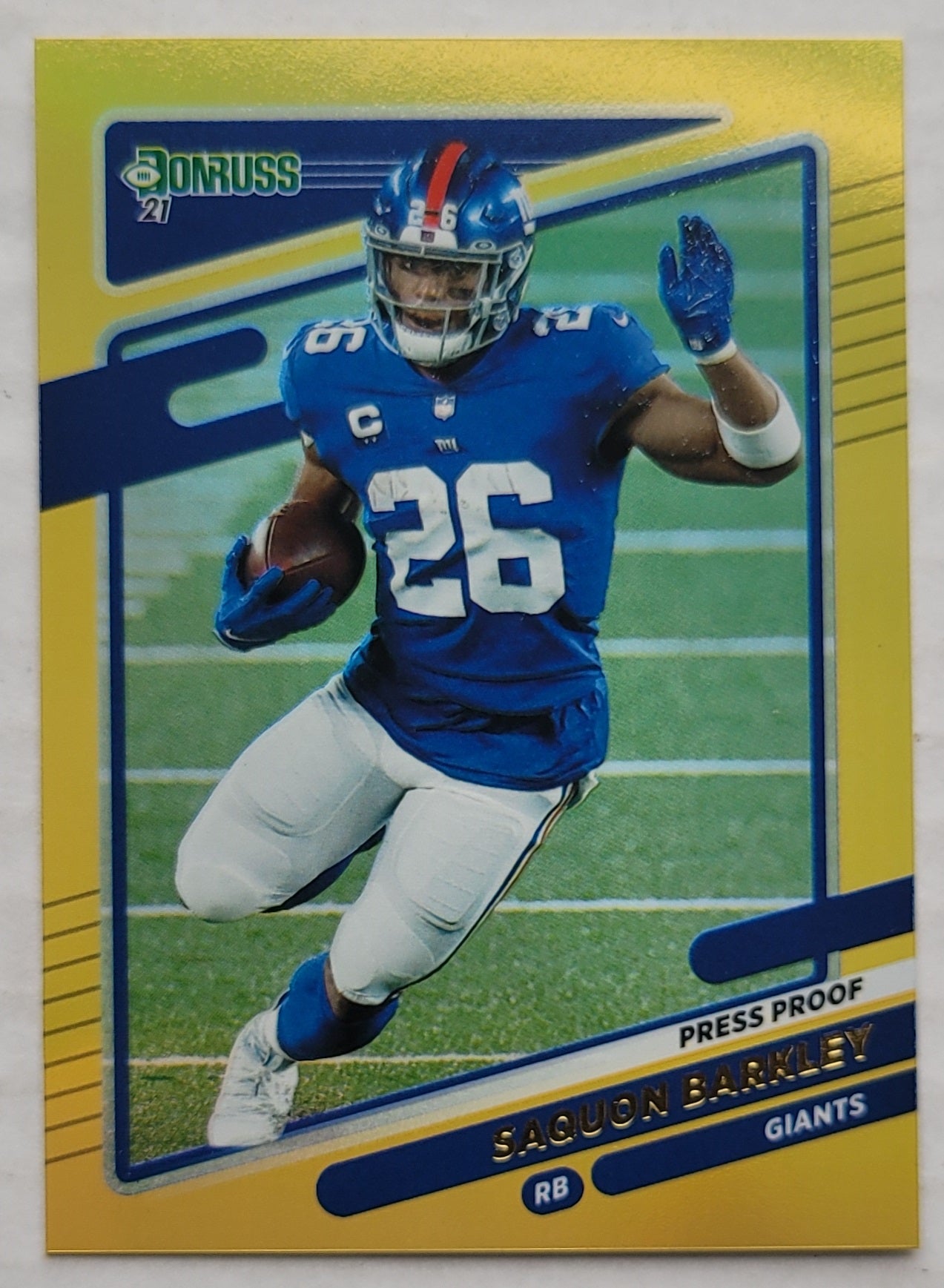 Saquon Barkley - 2021 Donruss Press Proof Premium #79A