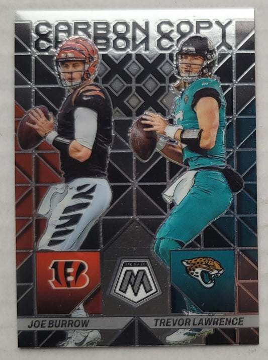 Joe Burrow / Trevor Lawrence - 2023 Panini Mosaic Carbon Copy #3