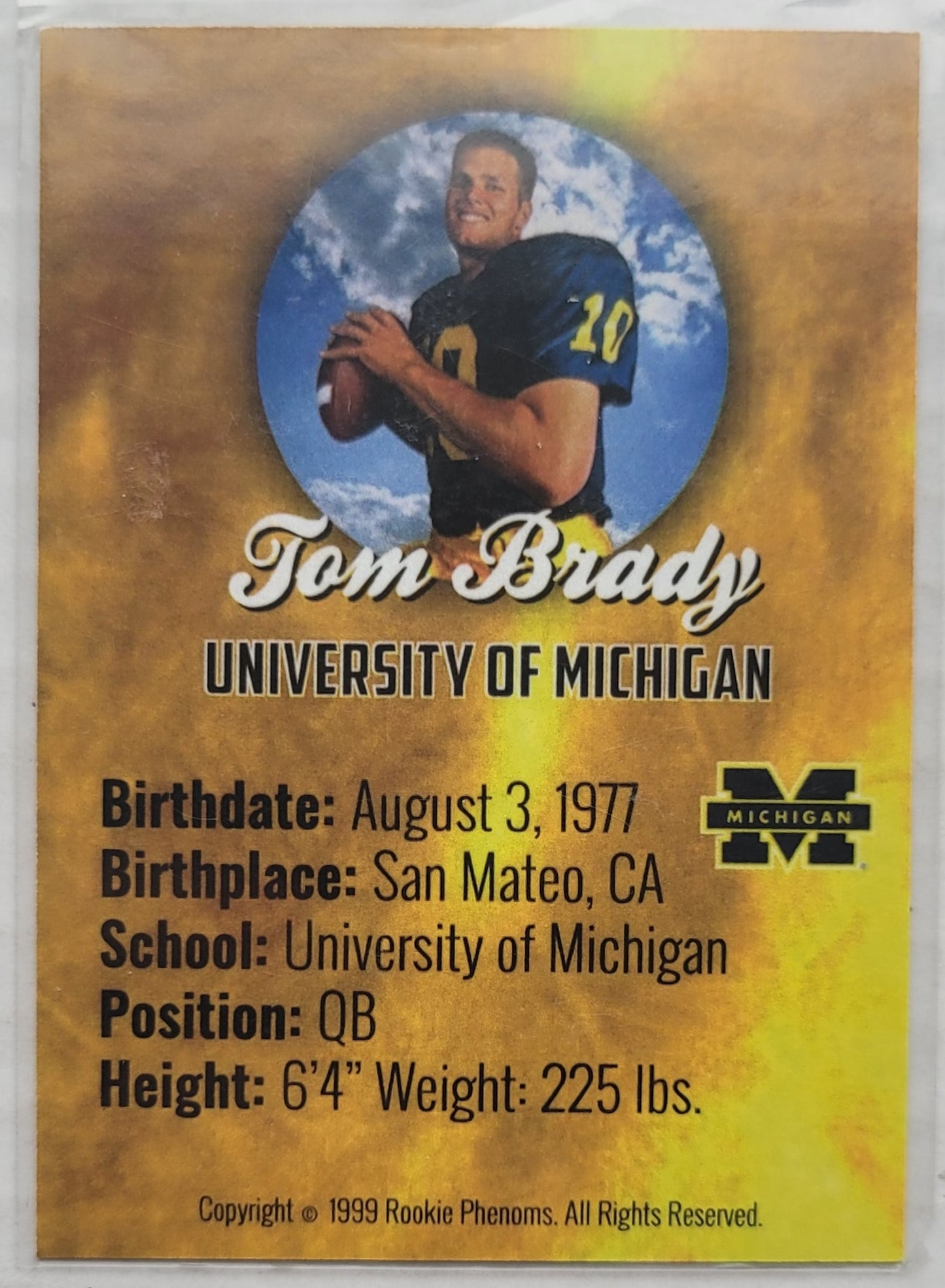 Tom Brady - 1999 Rookie Phenoms #NNO