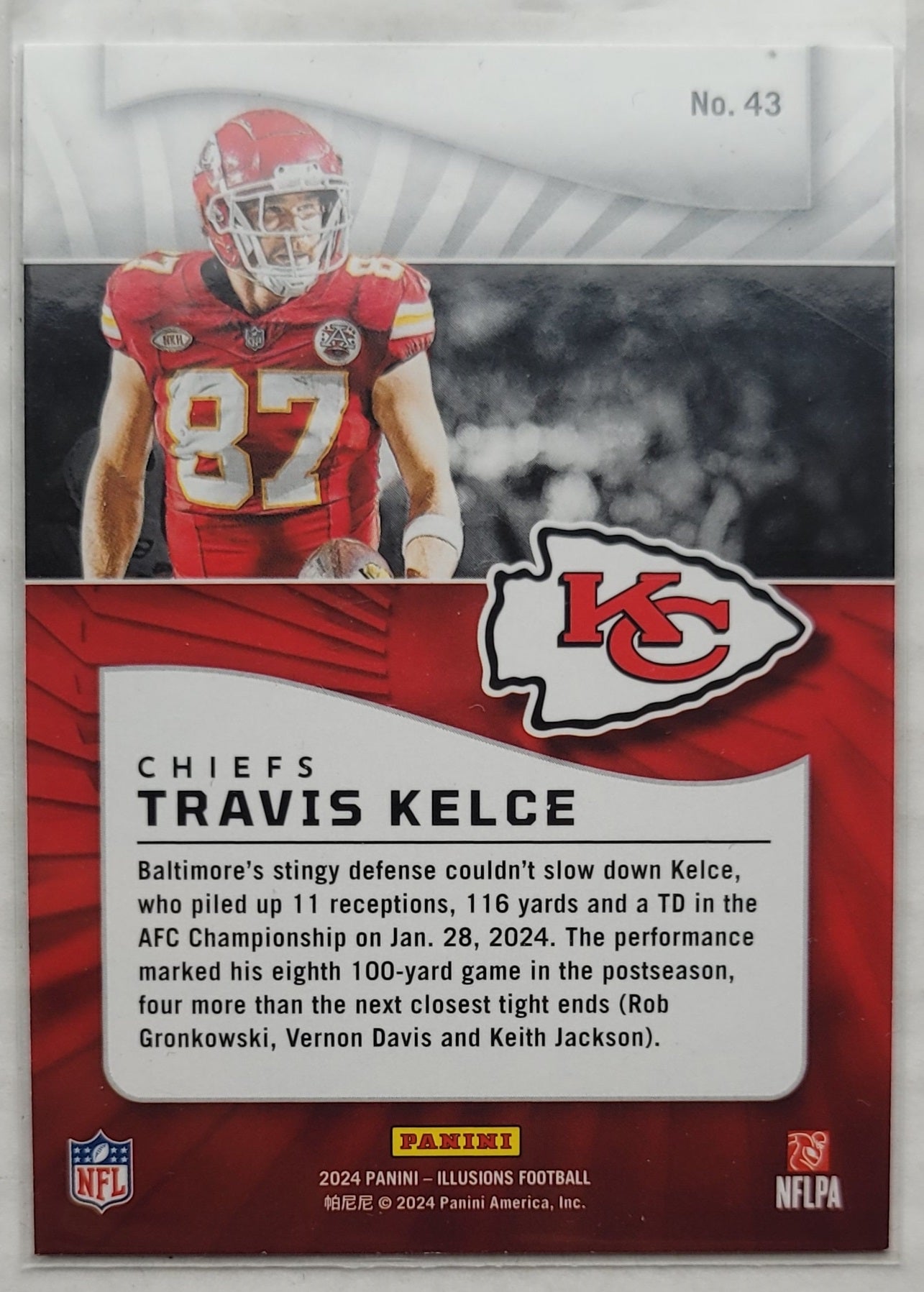 Travis Kelce - 2024 Panini Illusions Trophy Collection Emerald #43