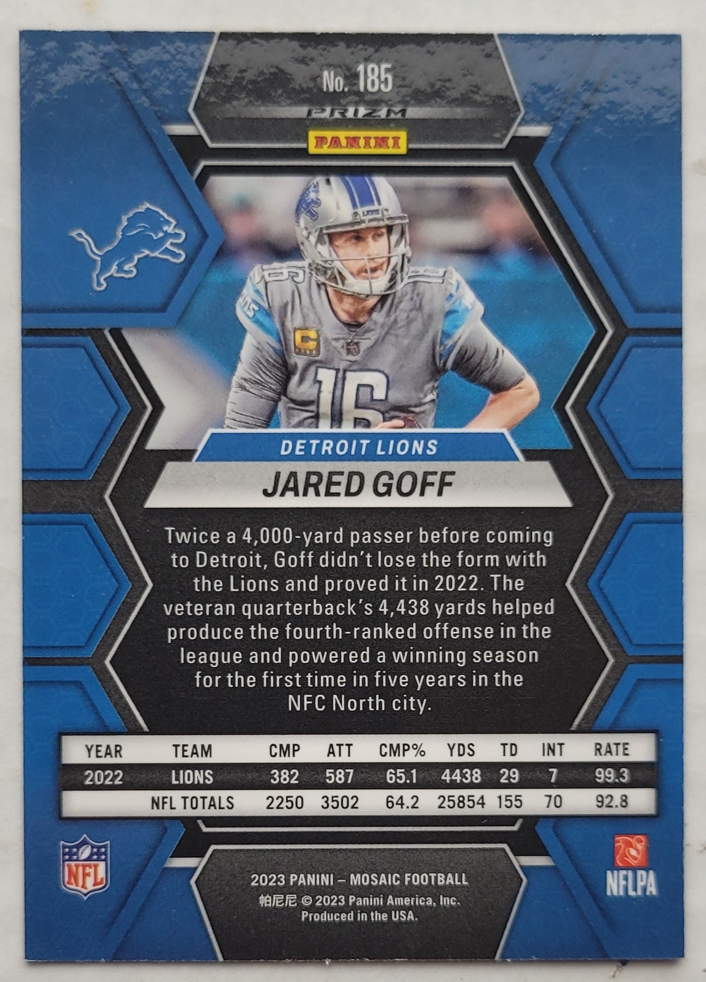 Jared Goff - 2023 Panini Mosaic Mosaic Camo Pink #185