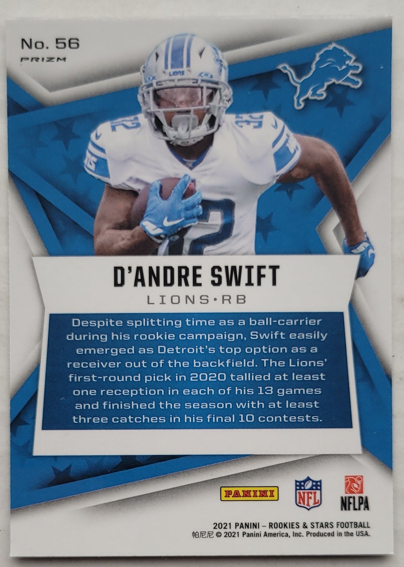 D'Andre Swift - 2021 Rookies and Stars Pulsar Prizm #56