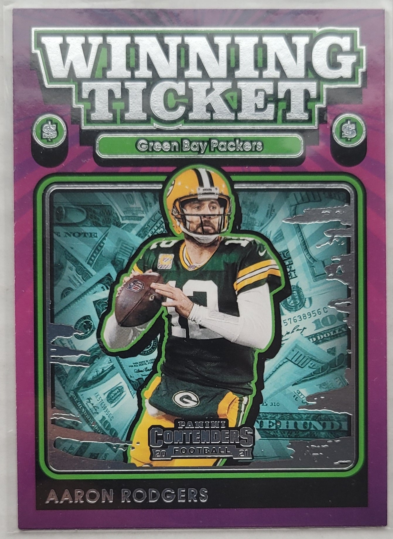 Aaron Rodgers - 2021 Panini Contenders Winning Ticket #5