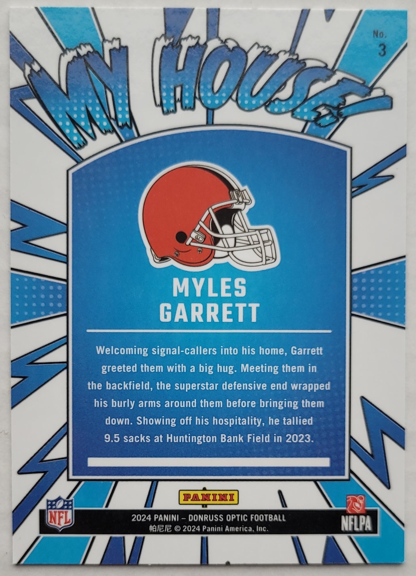 Myles Garrett - 2024 Donruss Optic My House! #3