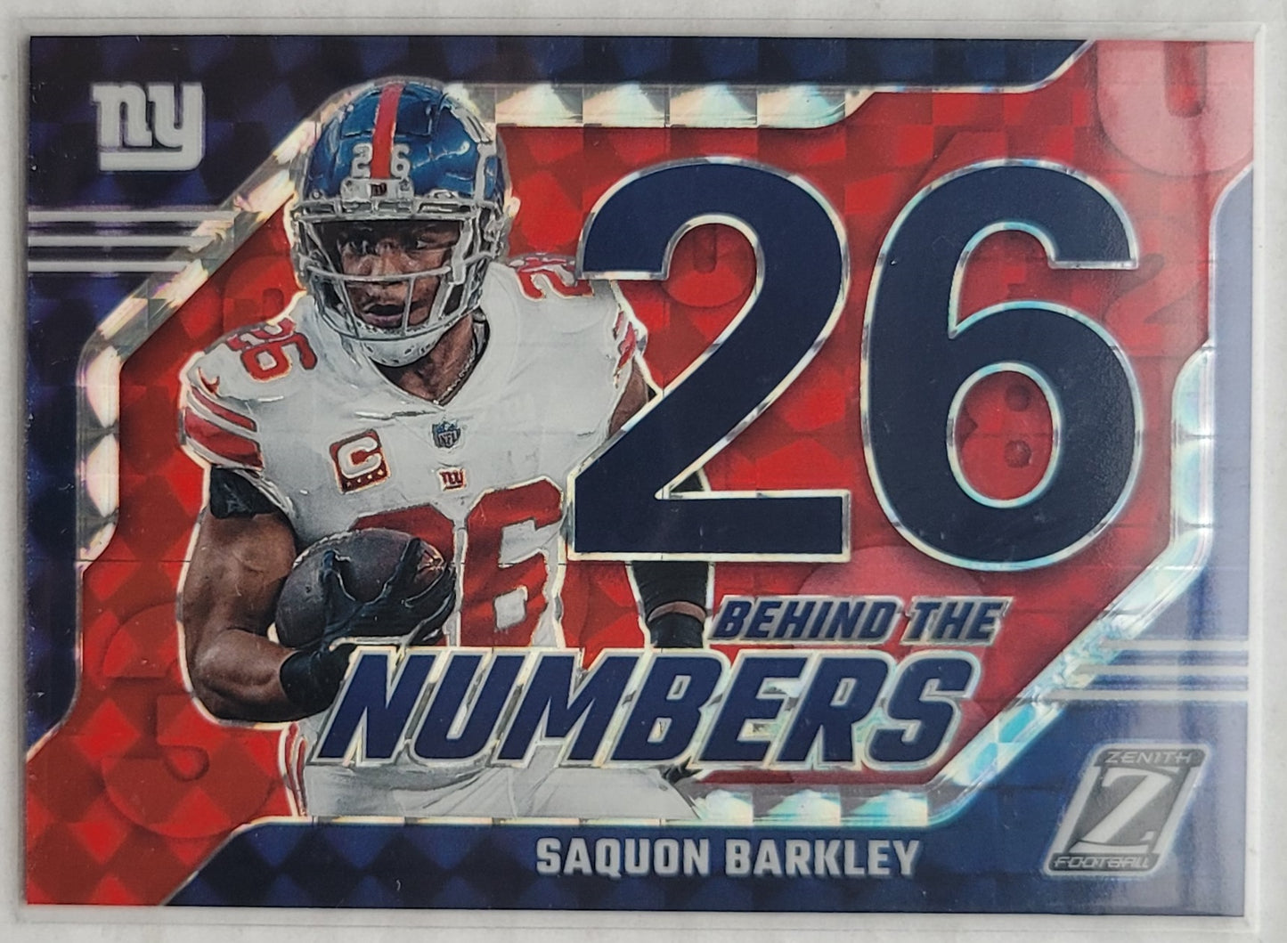 Saquon Barkley - 2023 Zenith Behind the Numbers Red #26