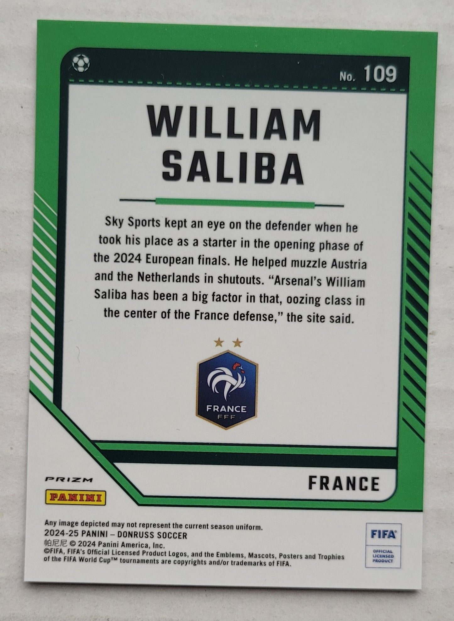 William Saliba - 2024-25 Donruss Cubic #109