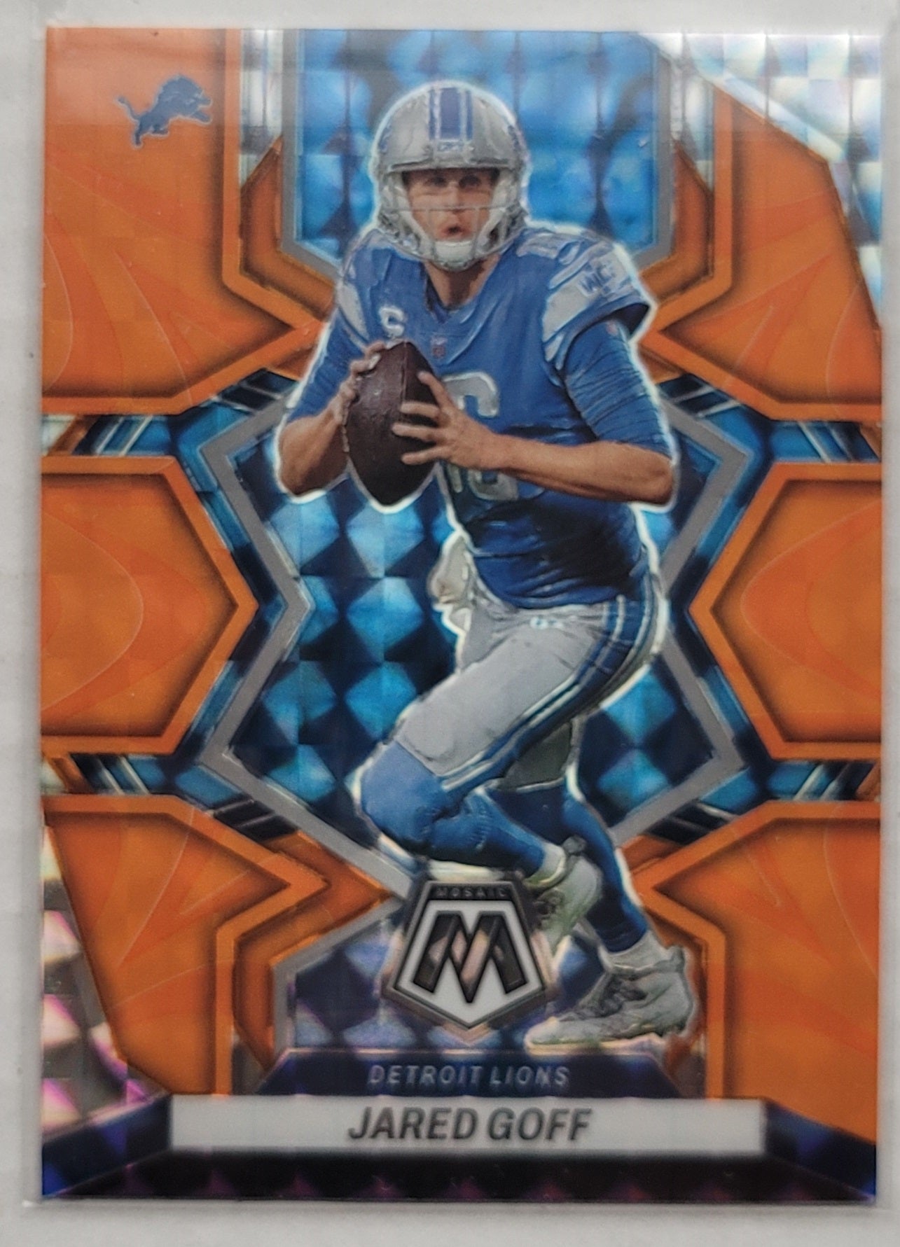 Jared Goff - 2022 Panini Mosaic Mosaic Reactive Orange #64