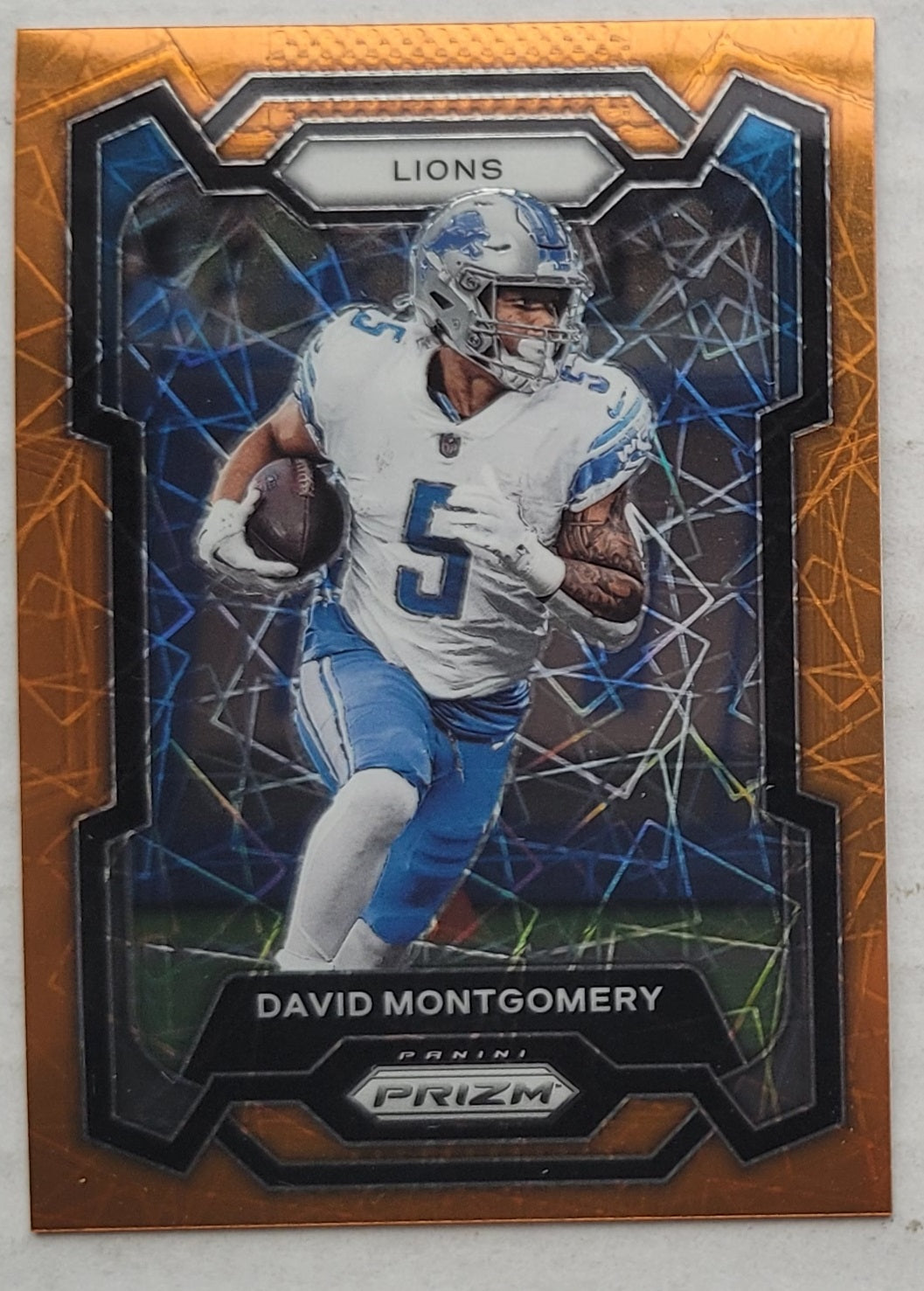 David Montgomery - 2023 Panini Prizm Prizms Orange Lazer #97