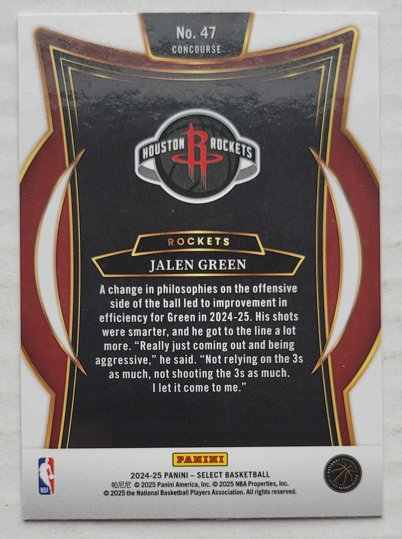 Jalen Green - 2024-25 Select Blue #47