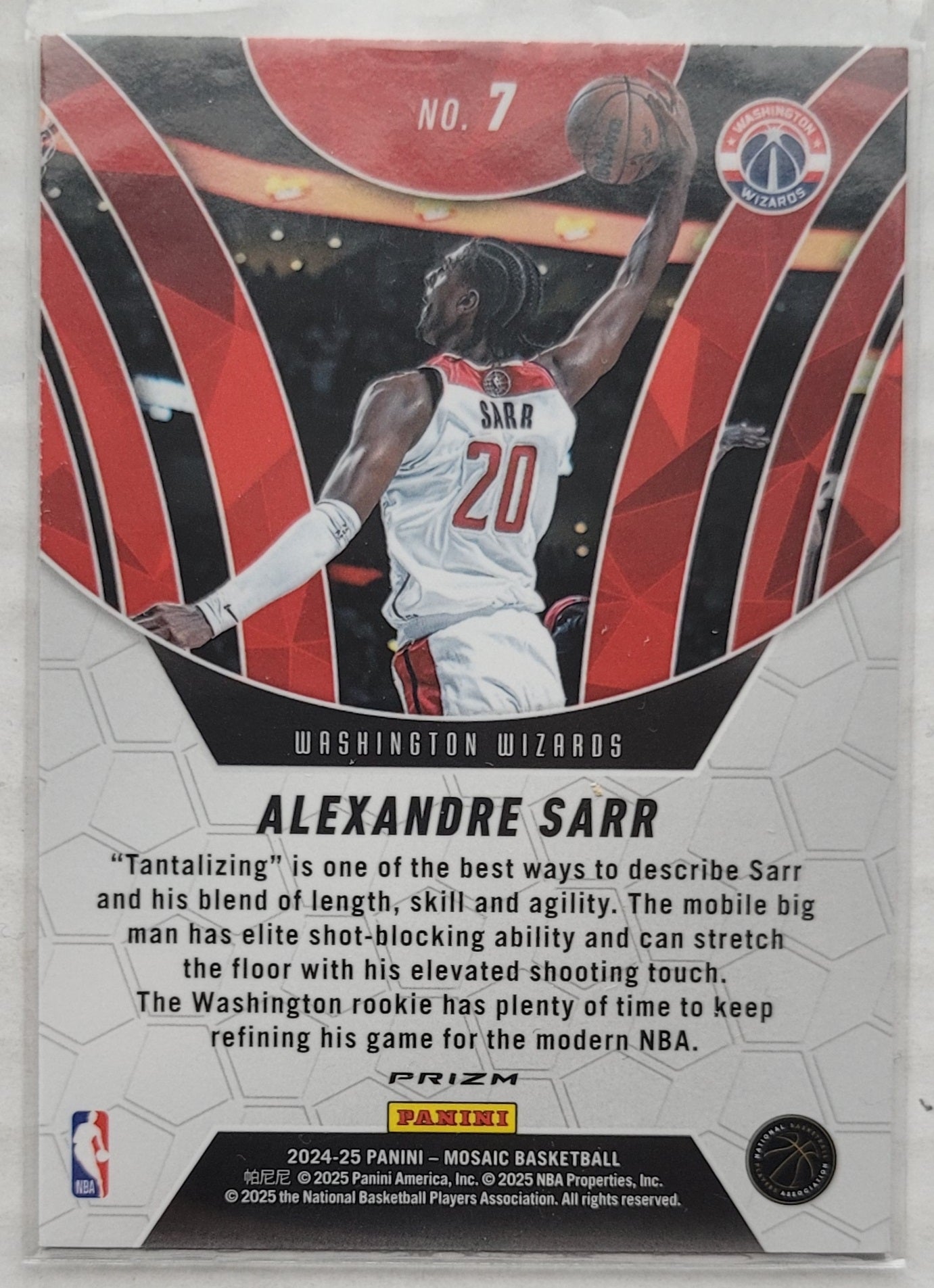 Alexandre Sarr - 2024-25 Panini Mosaic Elevate Mosaic Green #7