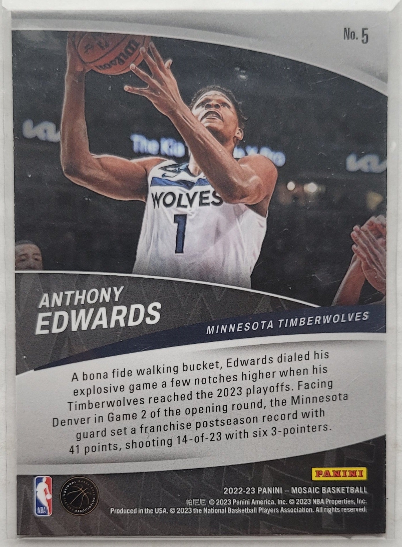 Anthony Edwards - 2022-23 Panini Mosaic Elevate #5