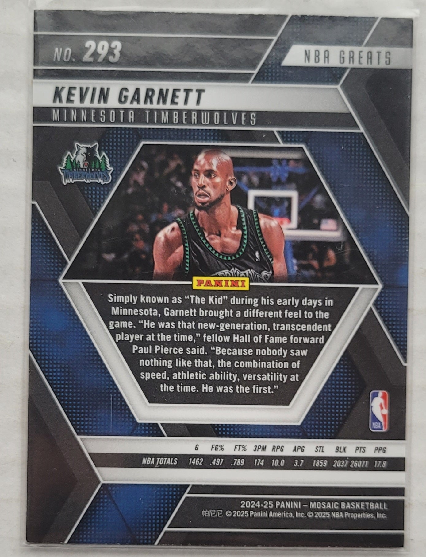 Kevin Garnett - 2024-25 Panini Mosaic #293 Greats