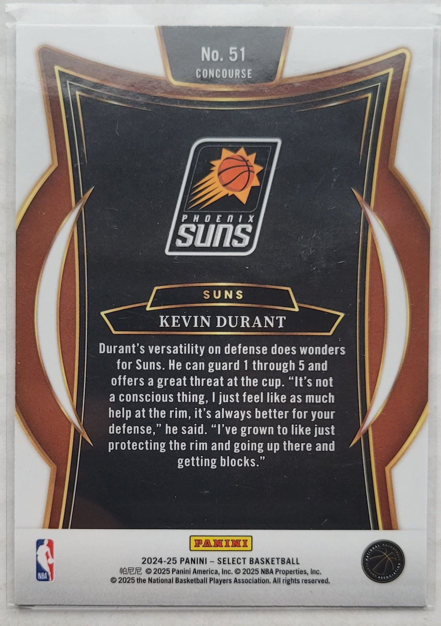 Kevin Durant - 2024-25 Select Blue #51
