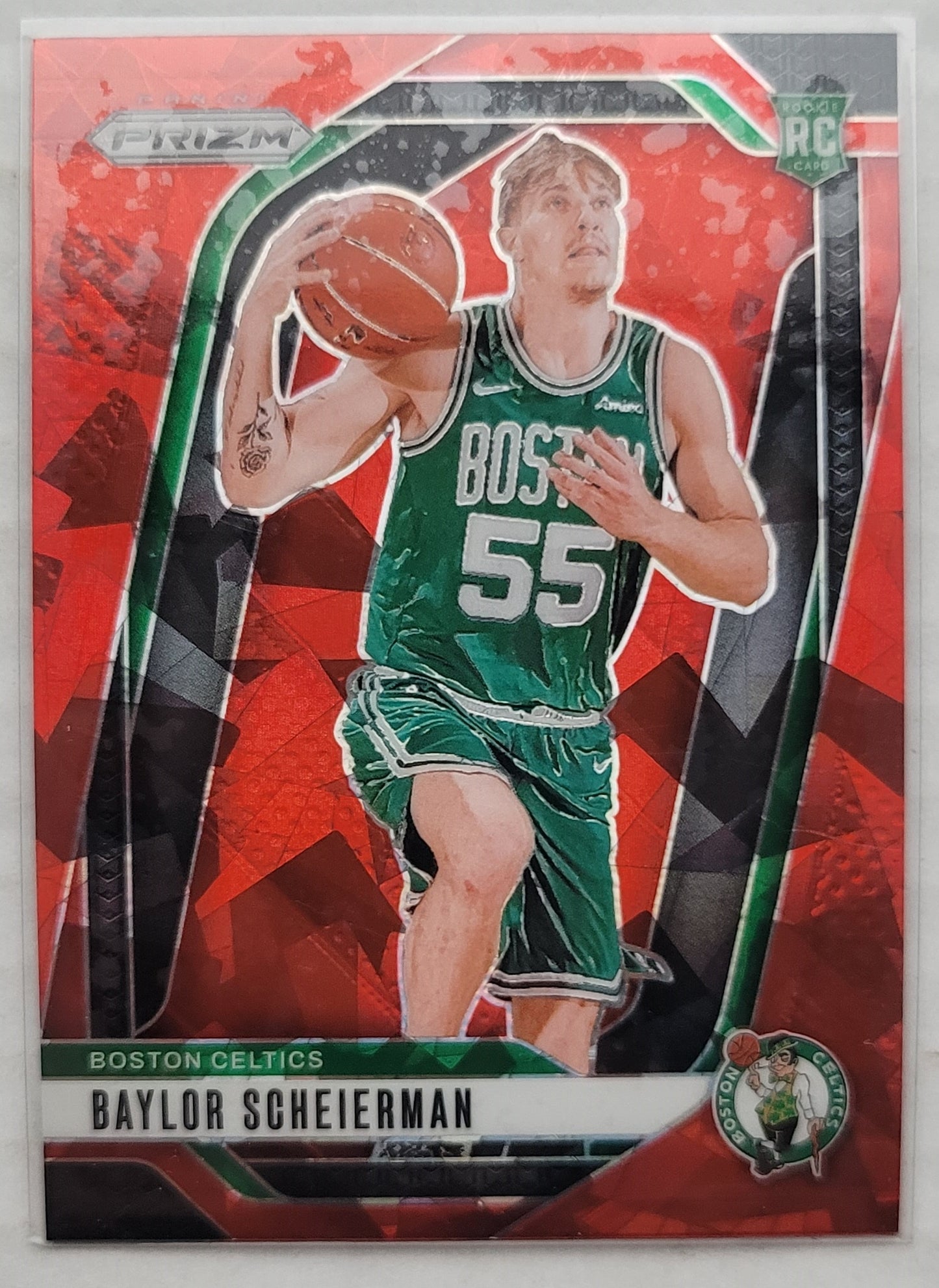 Baylor Scheierman - 2024-25 Panini Prizm Prizms Red Ice #236 RC