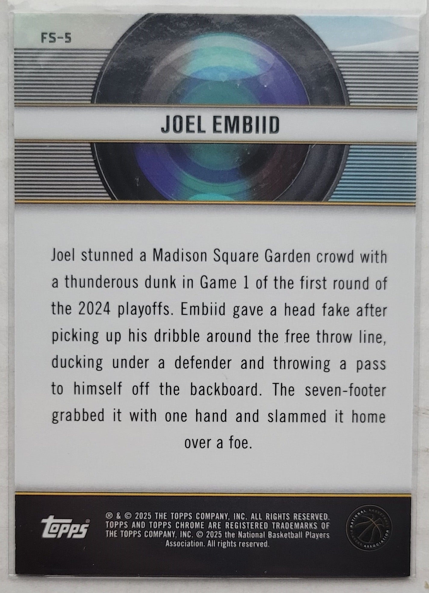 Joel Embiid - 2024-25 Topps Chrome Film Study #FS5
