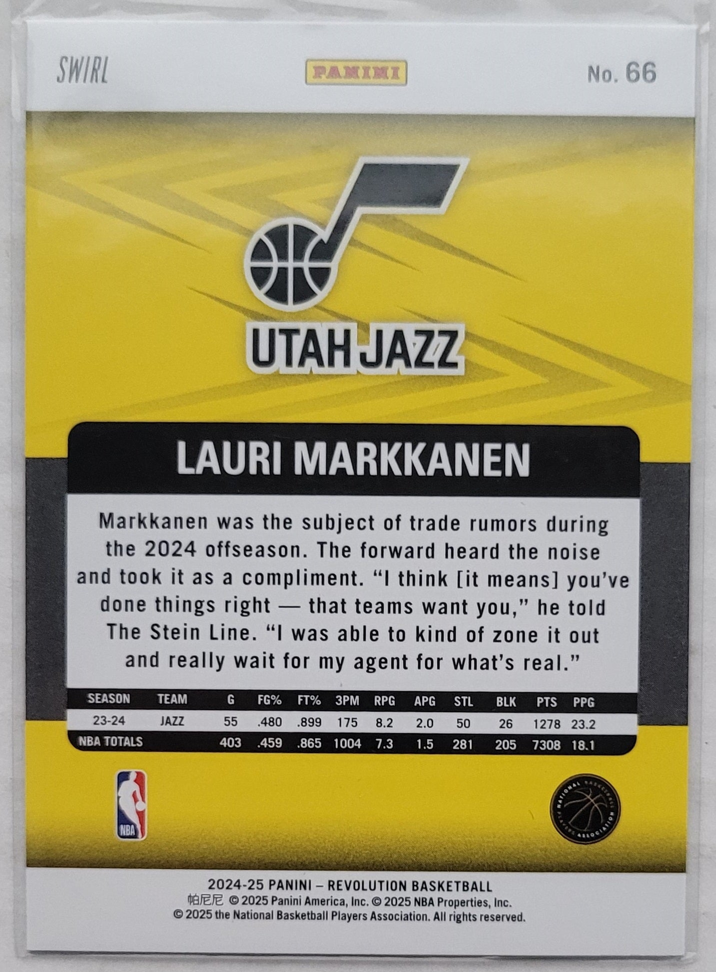 Lauri Markkanen - 2024-25 Panini Revolution Red Swirl #66