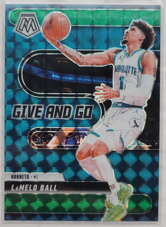 LaMelo Ball - 2024-25 Panini Mosaic Give and Go Mosaic Green #13