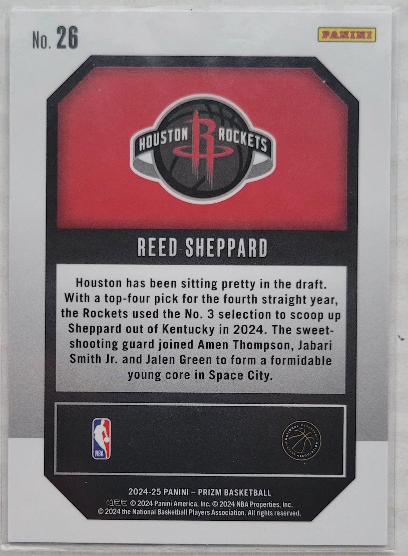 Reed Sheppard - 2024-25 Panini Prizm Emergent #26