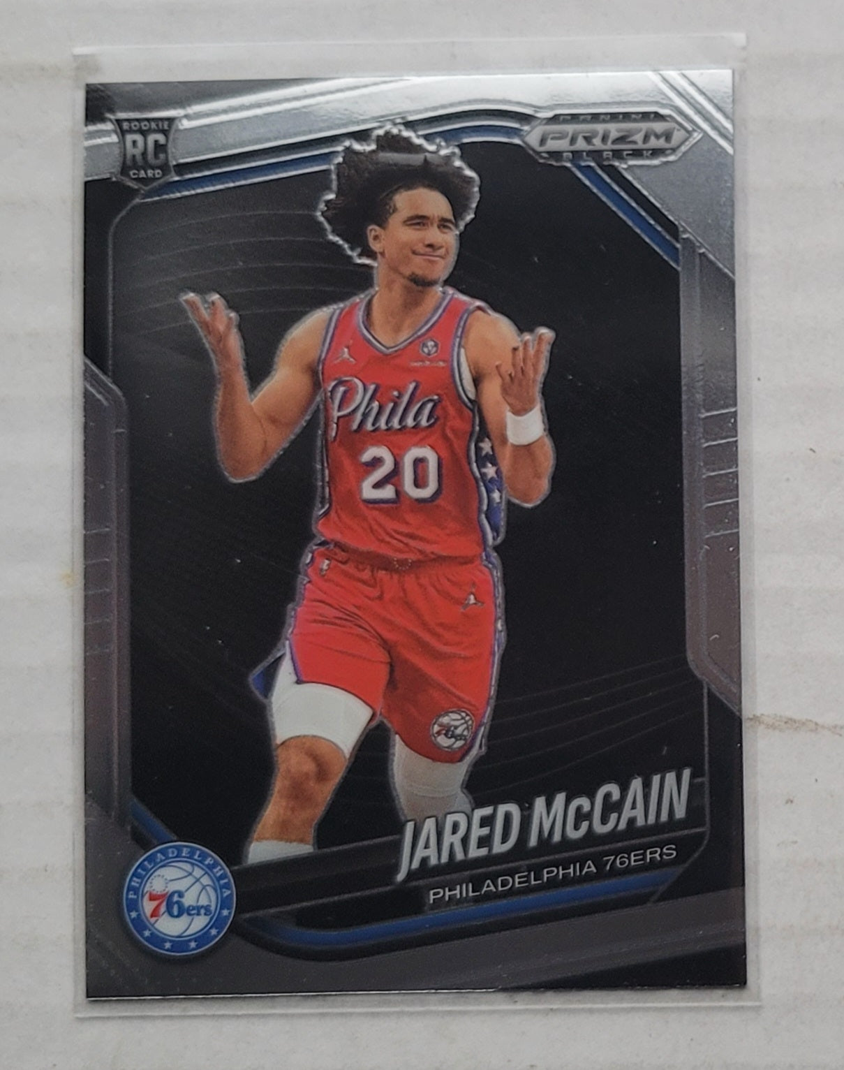 Jared McCain - 2024-25 Panini Prizm Black #80 RC