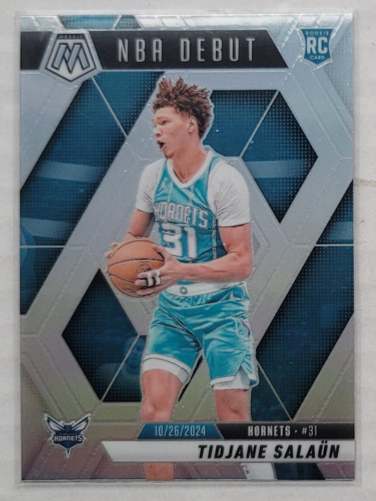 Tidjane Salaun - 2024-25 Panini Mosaic Silver #268 NBA Debut RC