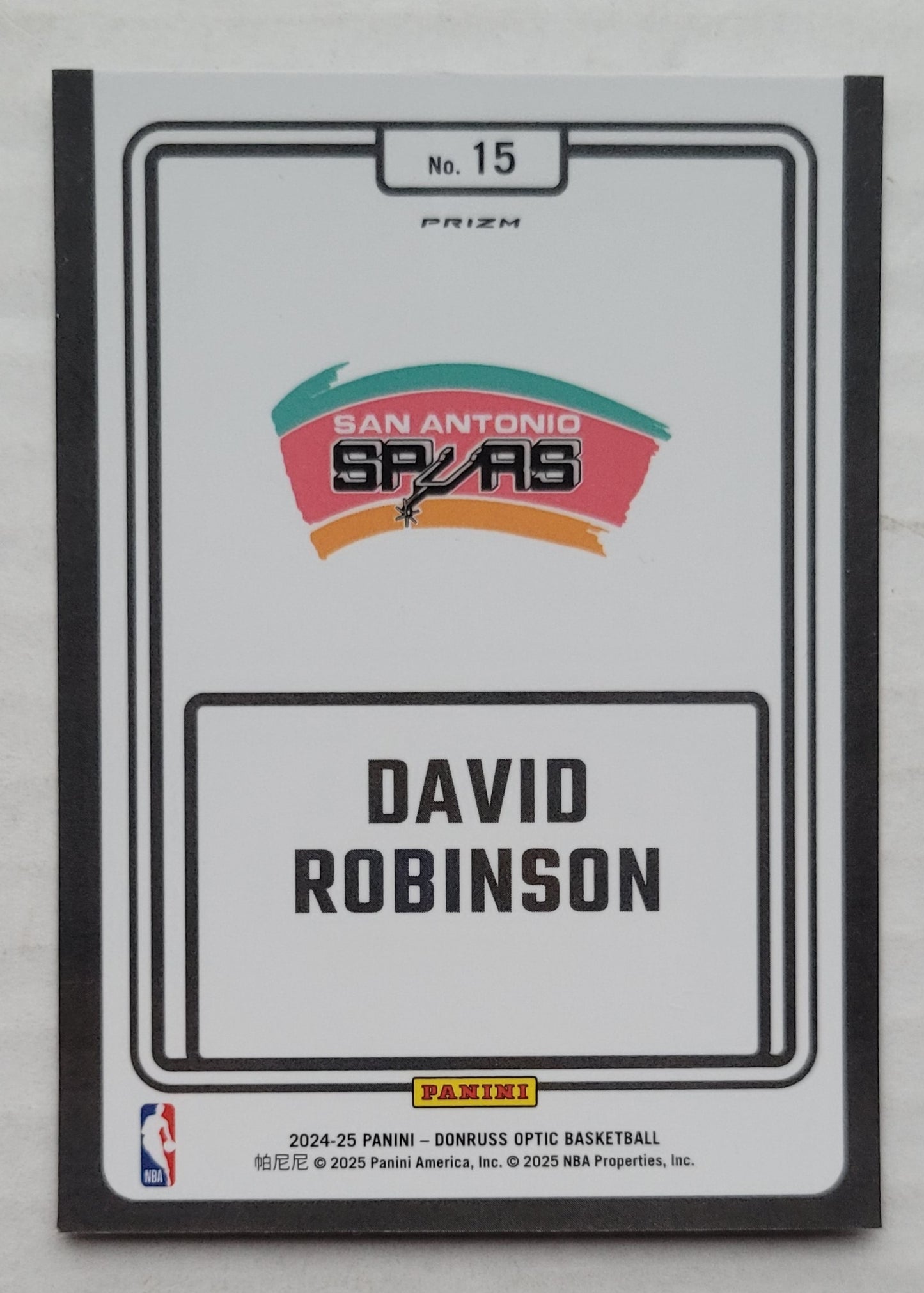 David Robinson - 2024-25 Donruss Optic Winner Stays Holo #15