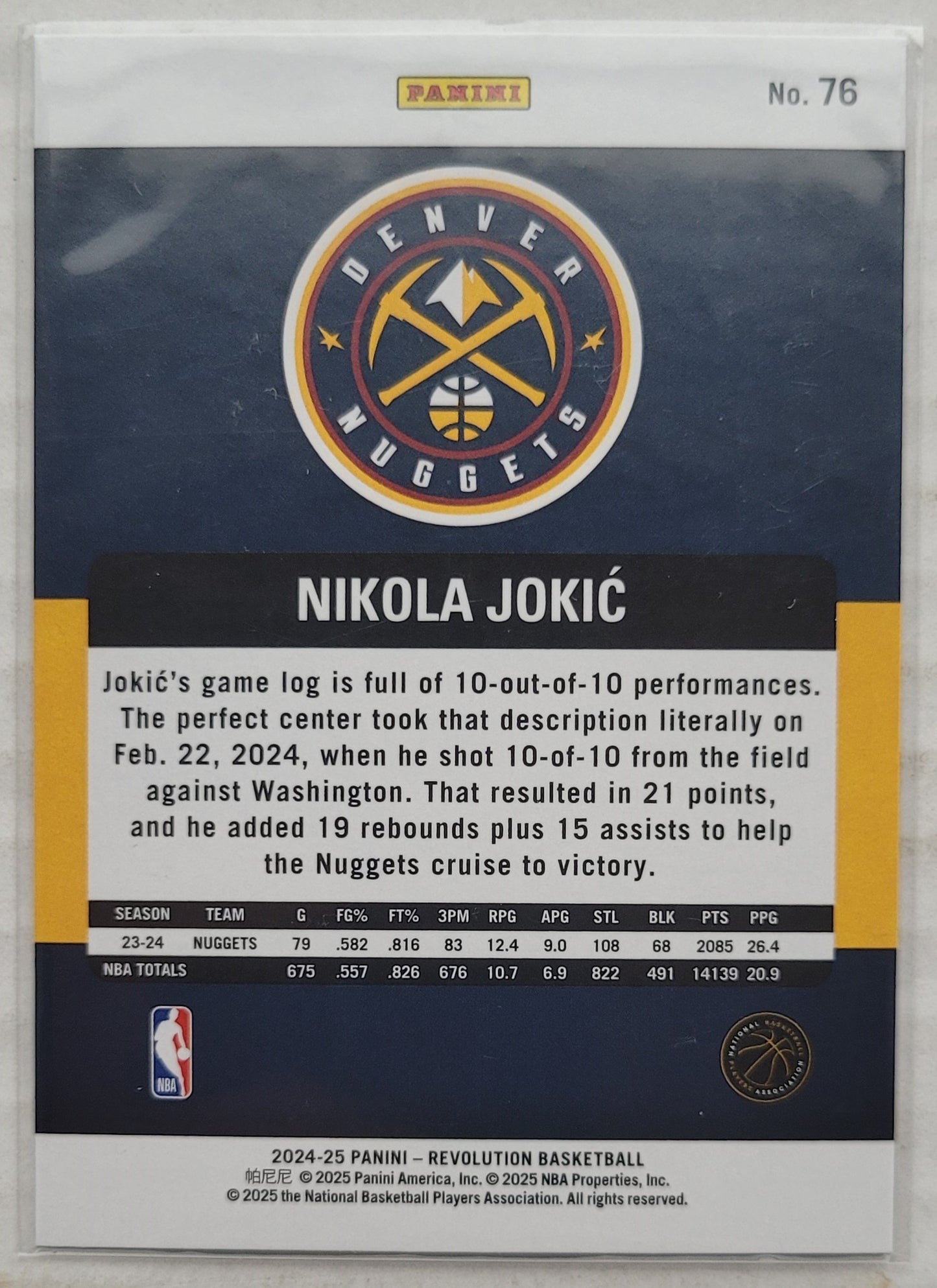 Nikola Jokic - 2024-25 Panini Revolution #76
